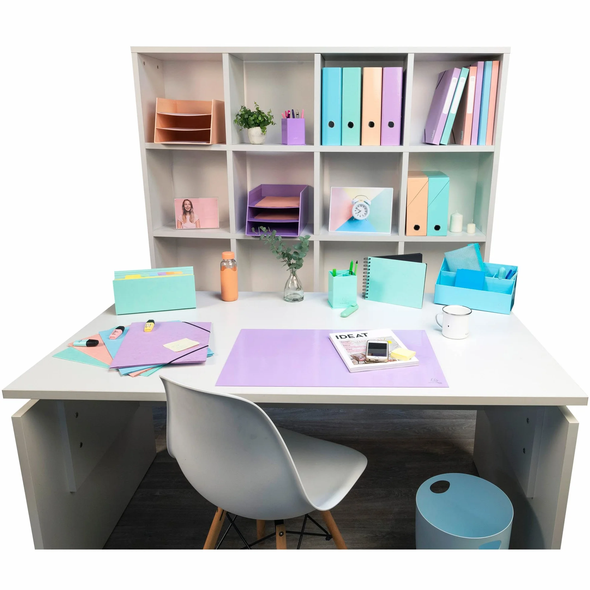 Exacompta Ecobin Corbeille à papier mauve