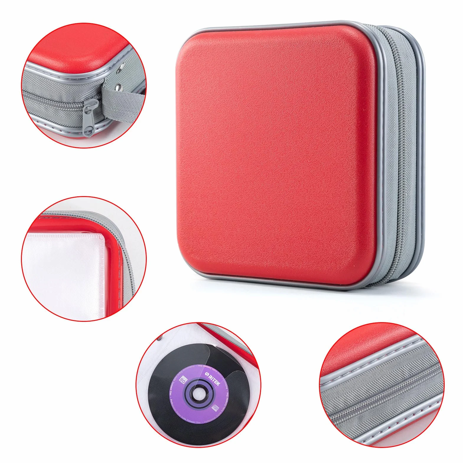 LIOVODE étui DVD, Porte-CD 48, étui de Rangement multimédia