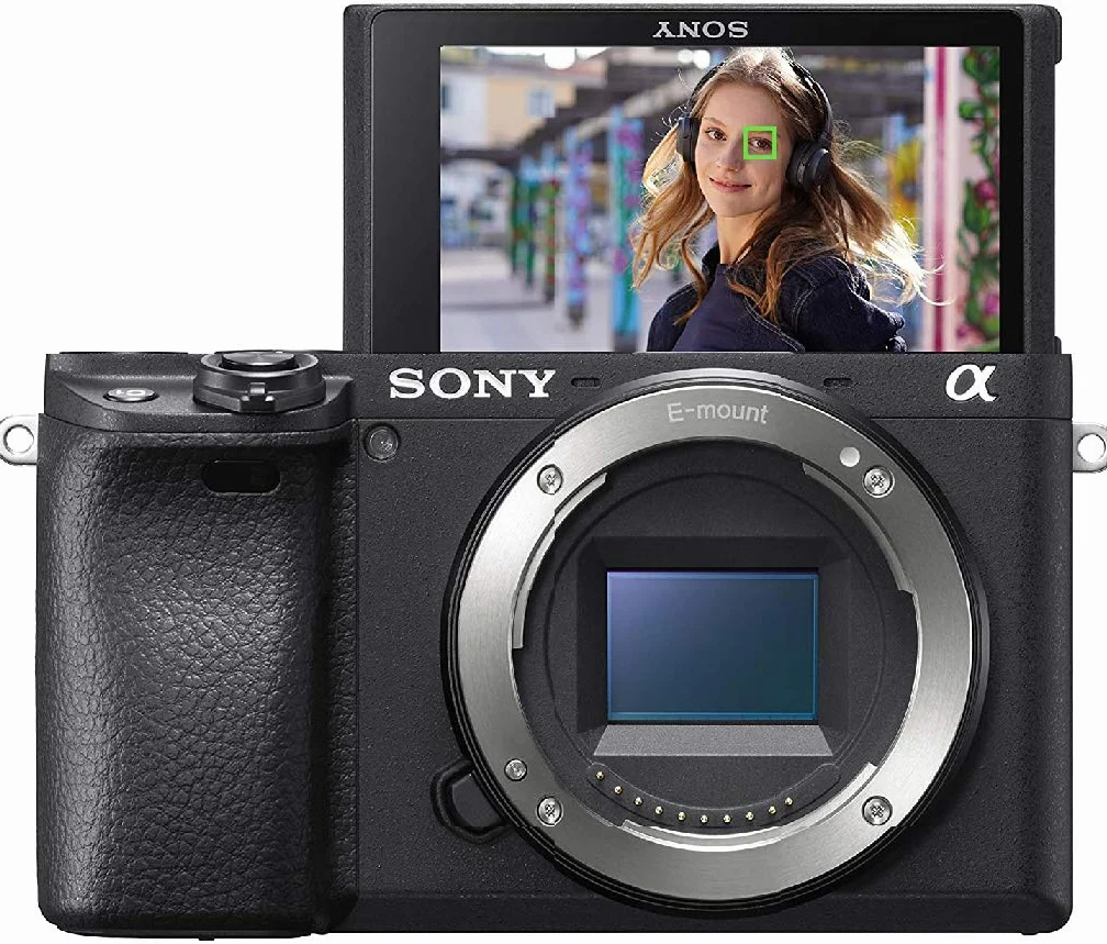 Sony a6400 body czarny (ILCE6400B), aparat systemowy z mocowaniem E, Matryca CMOS APSC 24 megapikseli, wideo 4K, ekran dotykowy 180°, autofokus z 425 punktami detekcji fazy, wizjer OLED.