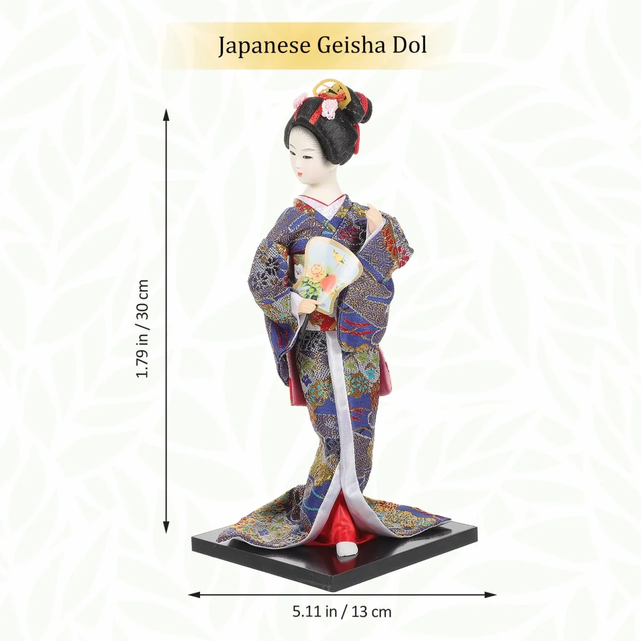 Veemoon Poupée Japonaise en Porcelaine 30 Cm Peinte à La Main Décoration Intérieure Traditionnelle