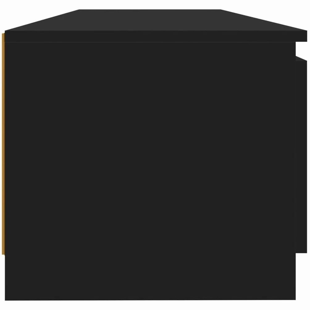 Meuble TV LED Moderne et spacieux avec éclairage RGB en Bois Noir de 140 cm Ameublement et Décoration, Meubles TV