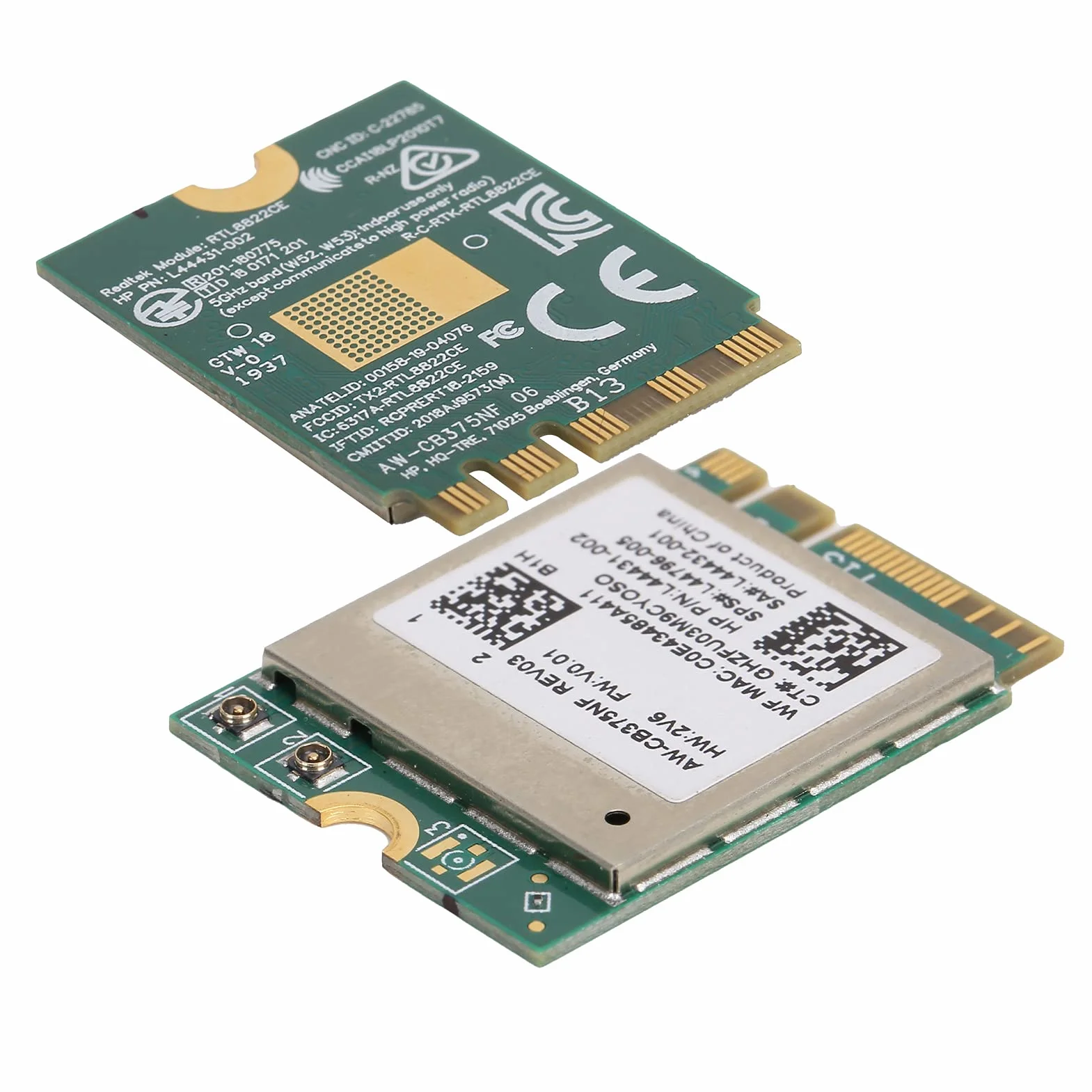 Karta Sieci Bezprzewodowej na PC, moduł WiFi Akcesoria Komputerowe 2.4/5.0GHz Bluetooth 5.0 M.2 NGFF Karta Sieci Bezprzewodowej 802.11a/b/g/n/ac RTL8822CE