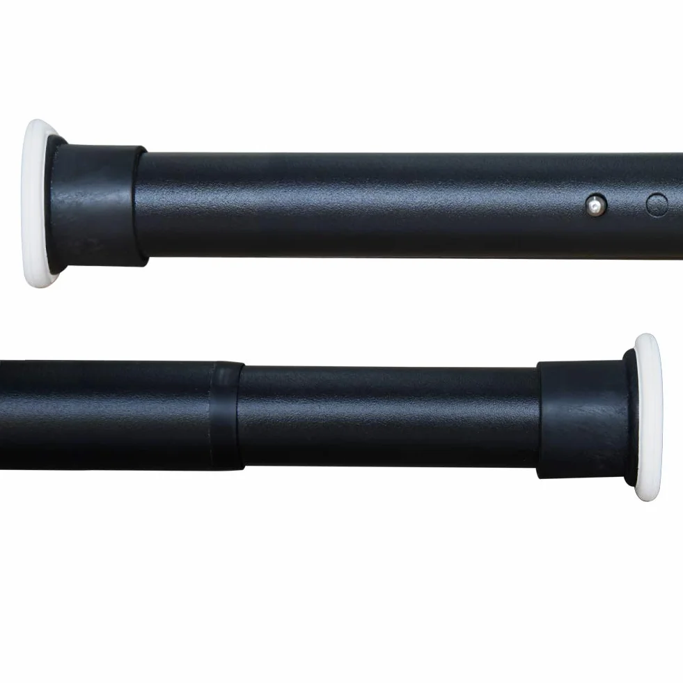 BAILEY JO Tringle Télescopique Sans Perçage 310-360cm Acier Composé Noir Mat Ø32mm, Barre Extensible Multifonction pour Rideau de Douche, Rideaux et Vêtements