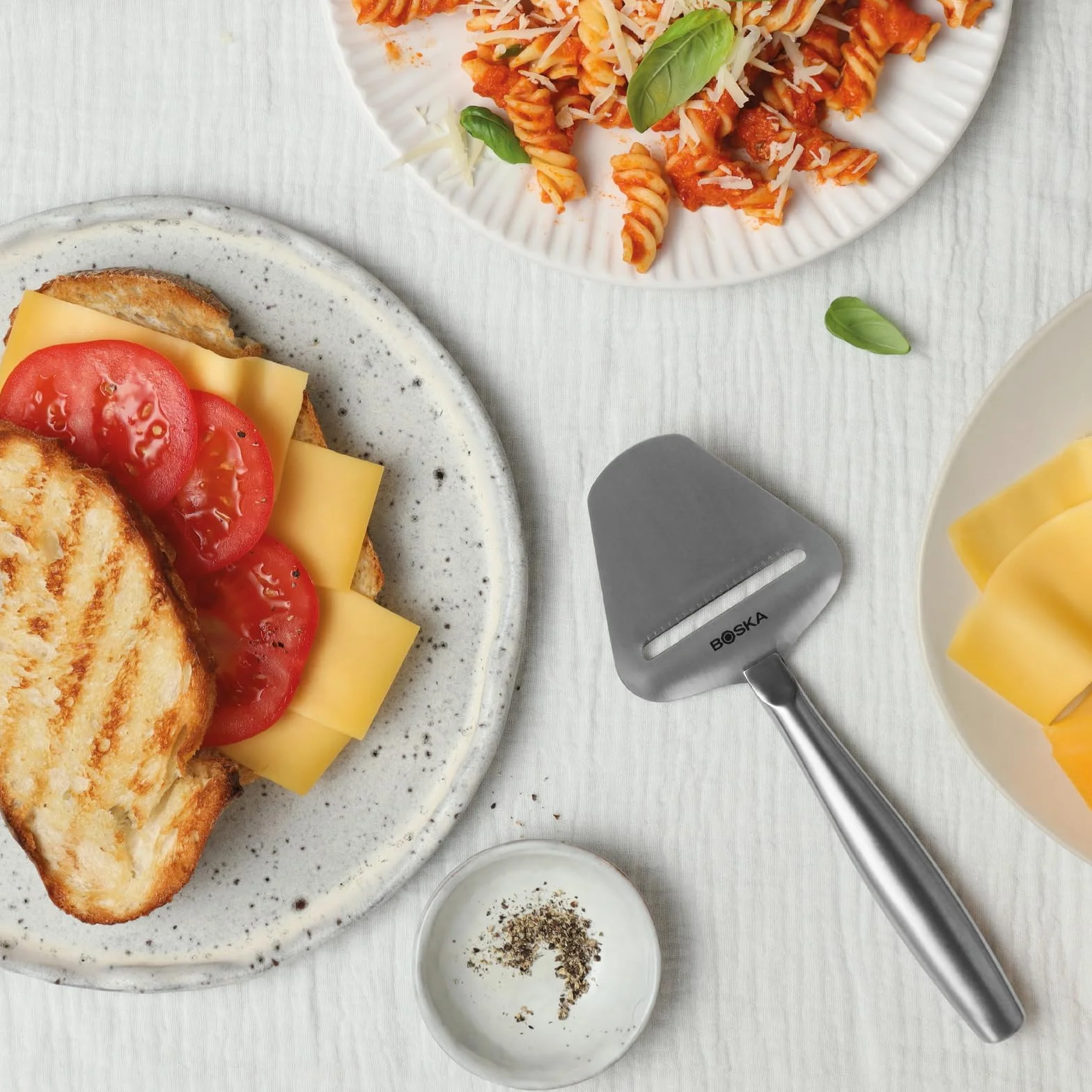 BOSKA Coupe-fromage Copenhagen - Trancheuse à fromages, Acier inoxydable, Compatible lave-vaisselle