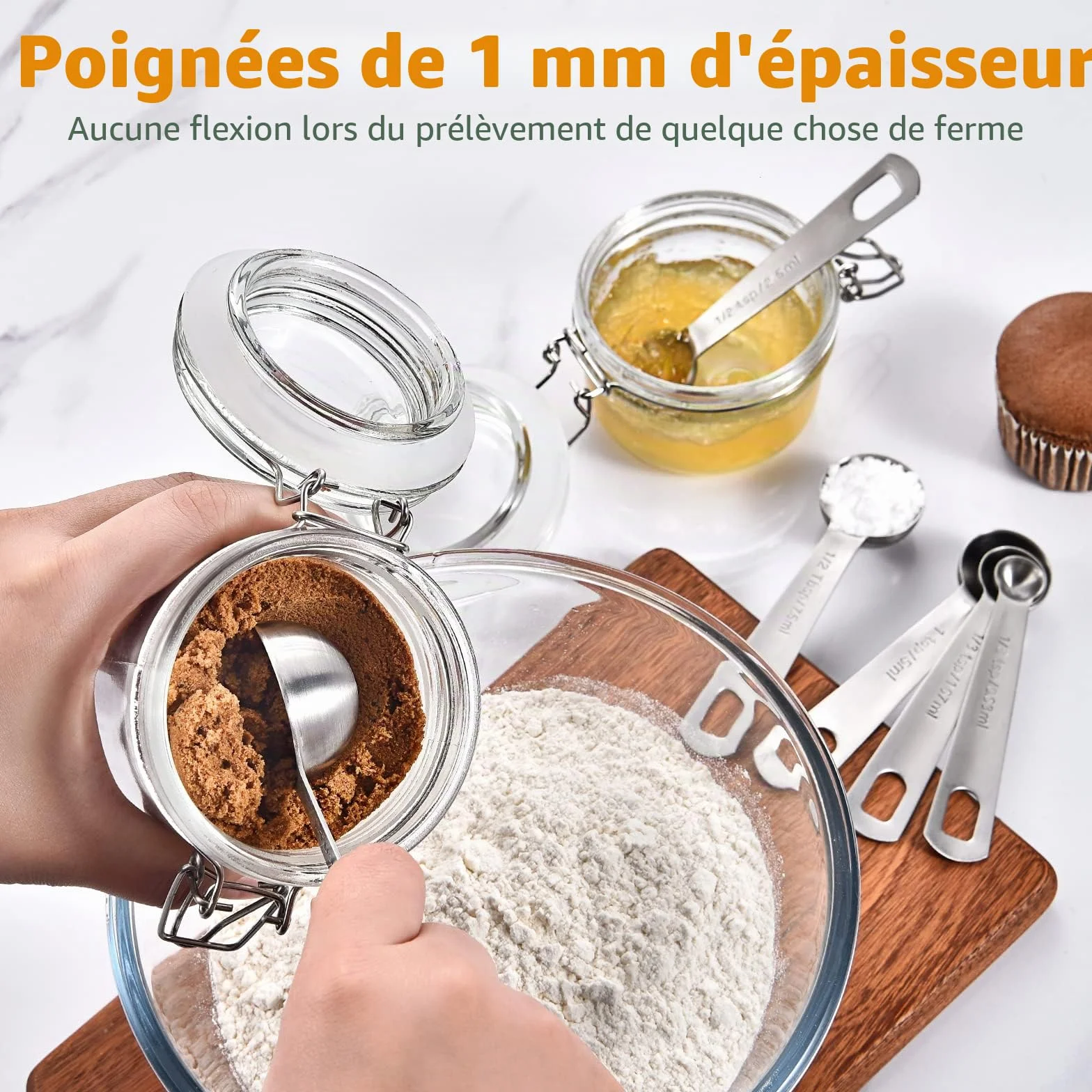U-Taste Cuillères à Mesurer 9 Pièces Acier Inoxydable 18/8