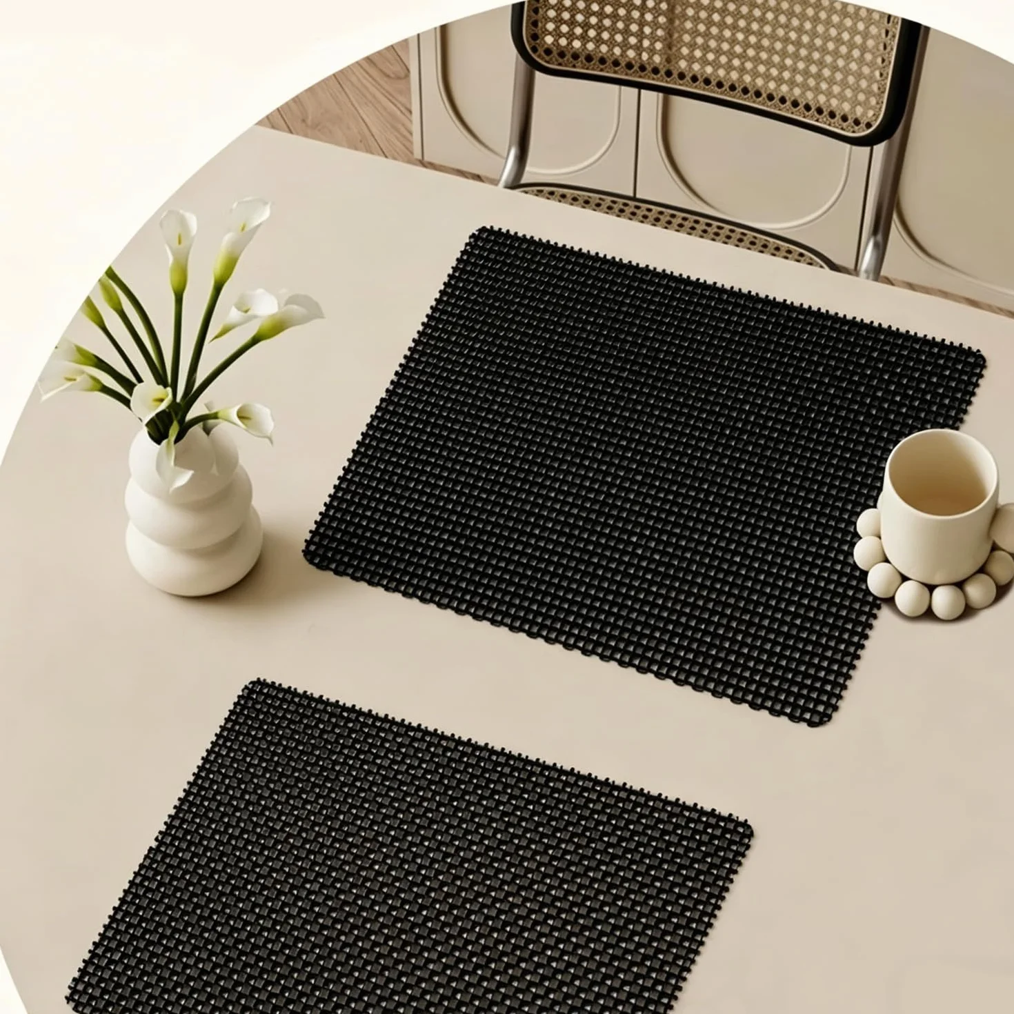 Tapis Antidérapant PVC 140 x 200 cm Multi-Usage pour Sol Bois Marbre Parquet