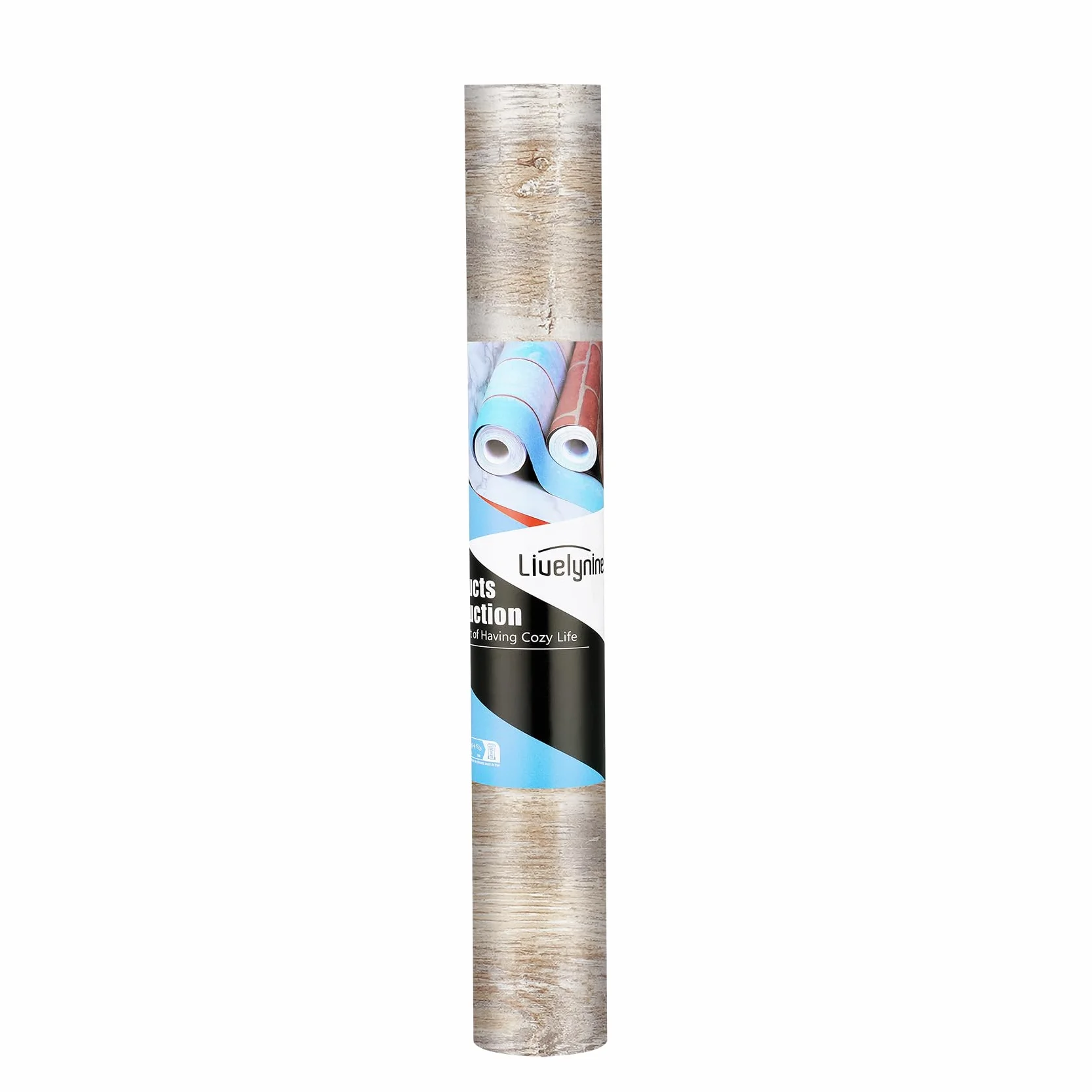 Livelynine Papier Adhésif pour Meuble Bois Clair Imperméable Rouleau 40cm x 2m