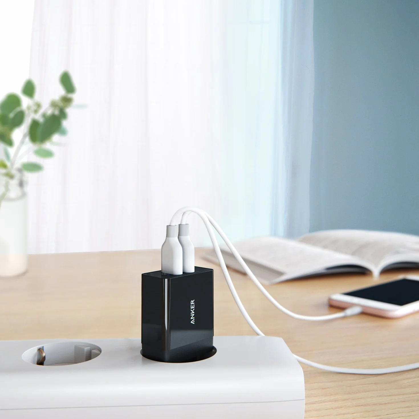 Anker 24 W 2-Port USB Charger with PowerIQ™ Technology 24w
