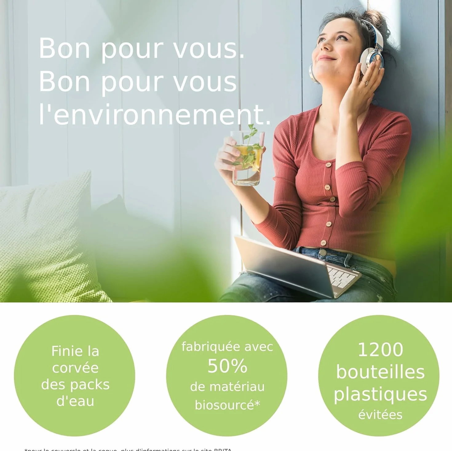 BRITA Carafe Filtrante Style XL Grise (3,6l) incl 1 cartouche filtrante eau robinet MAXTRA PRO All-in-1 réduit PFAS, calcaire, chlore, certaines impuretés et métaux