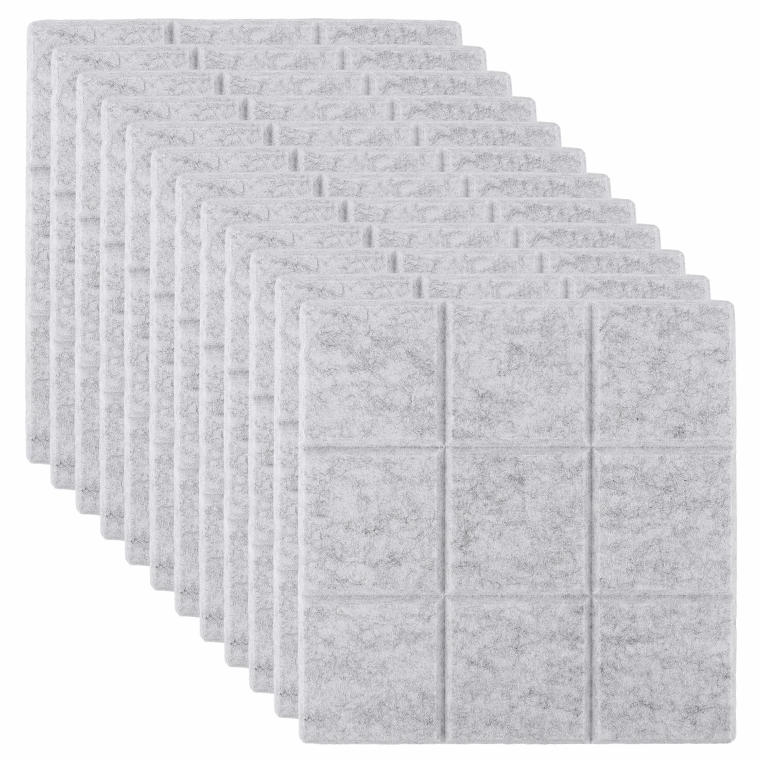 Lot de 12 grands tableaux d'affichage en feutre 30 x 30 cm autocollant avec 30 punaises pour bureau
