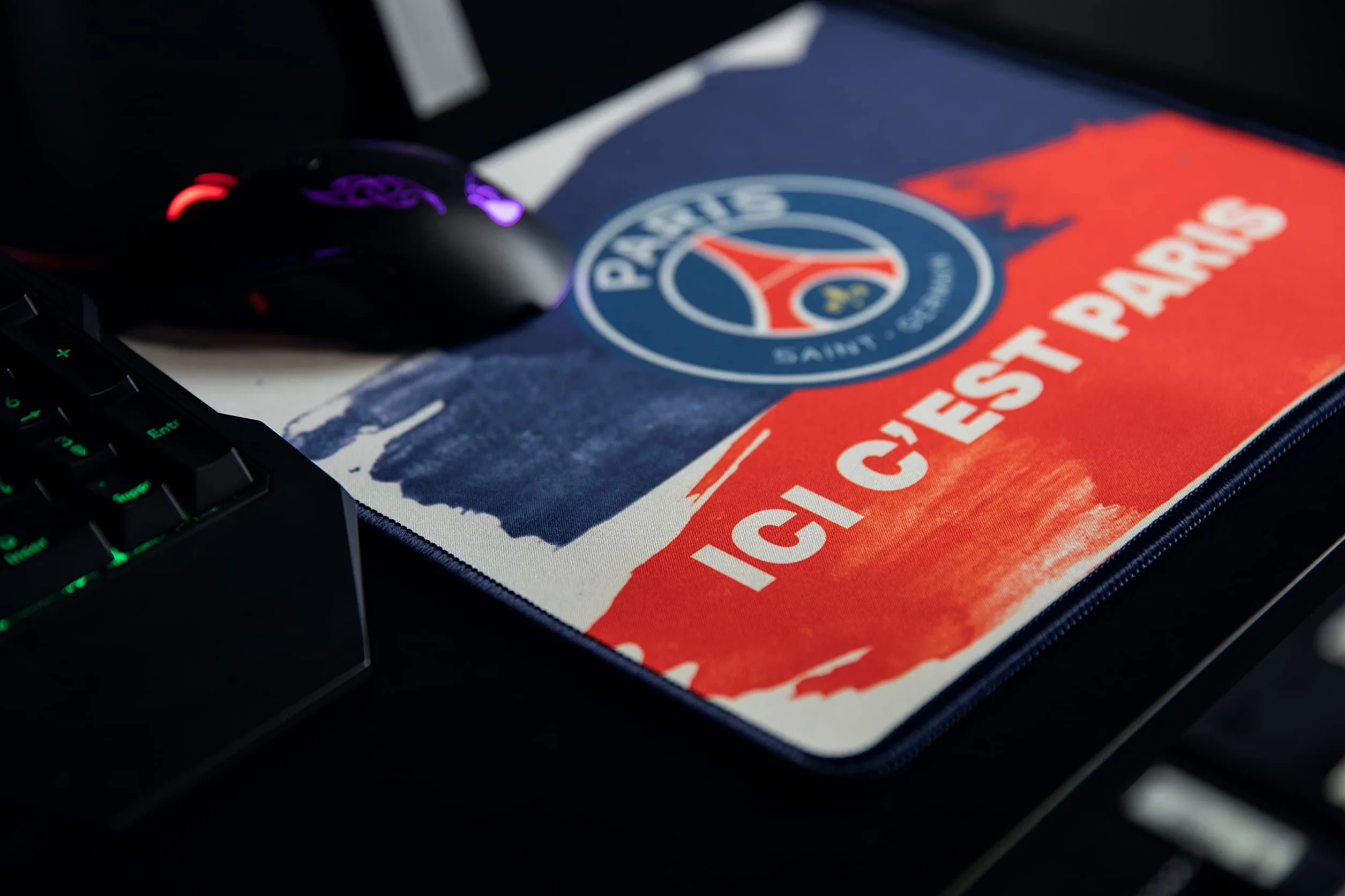 Konix Tapis de souris gaming 32 x 27 cm silicone 3D antidérapant Ici c'est Paris