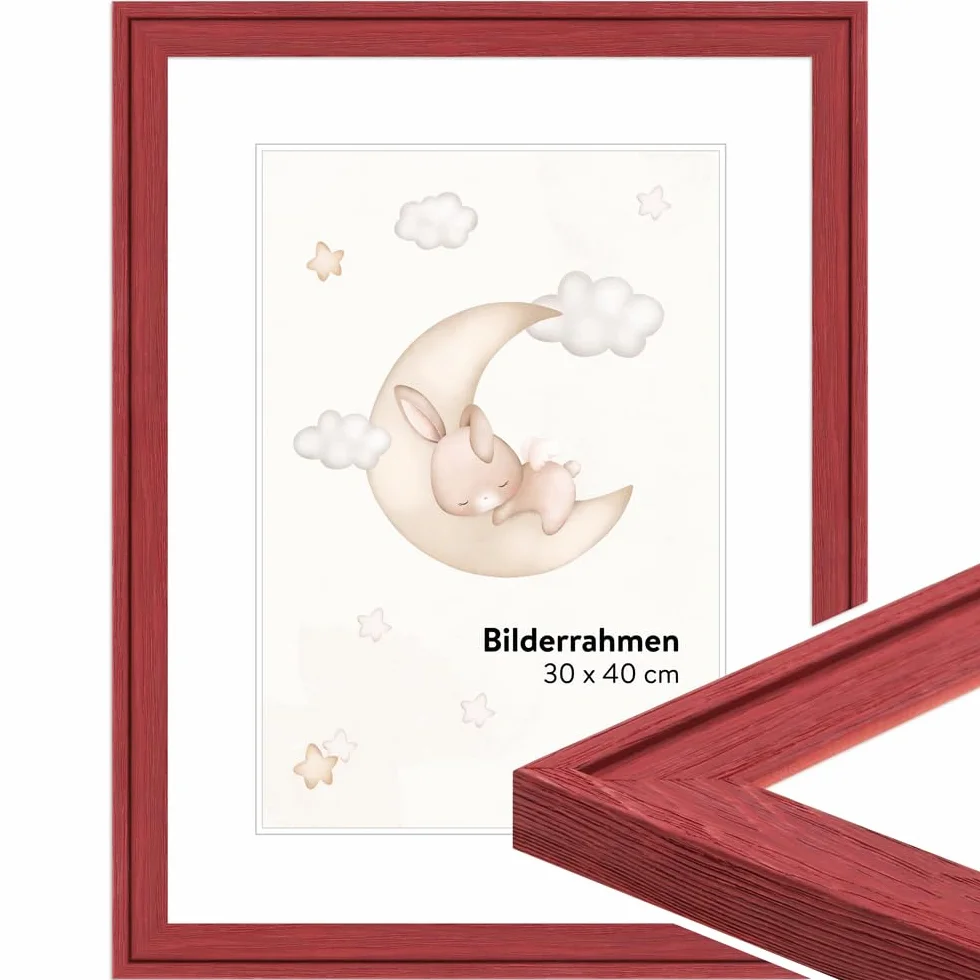 Cadre photo pour dessin enfant A3 30x42 cm rouge encadrement à suspendre Made in Germany
