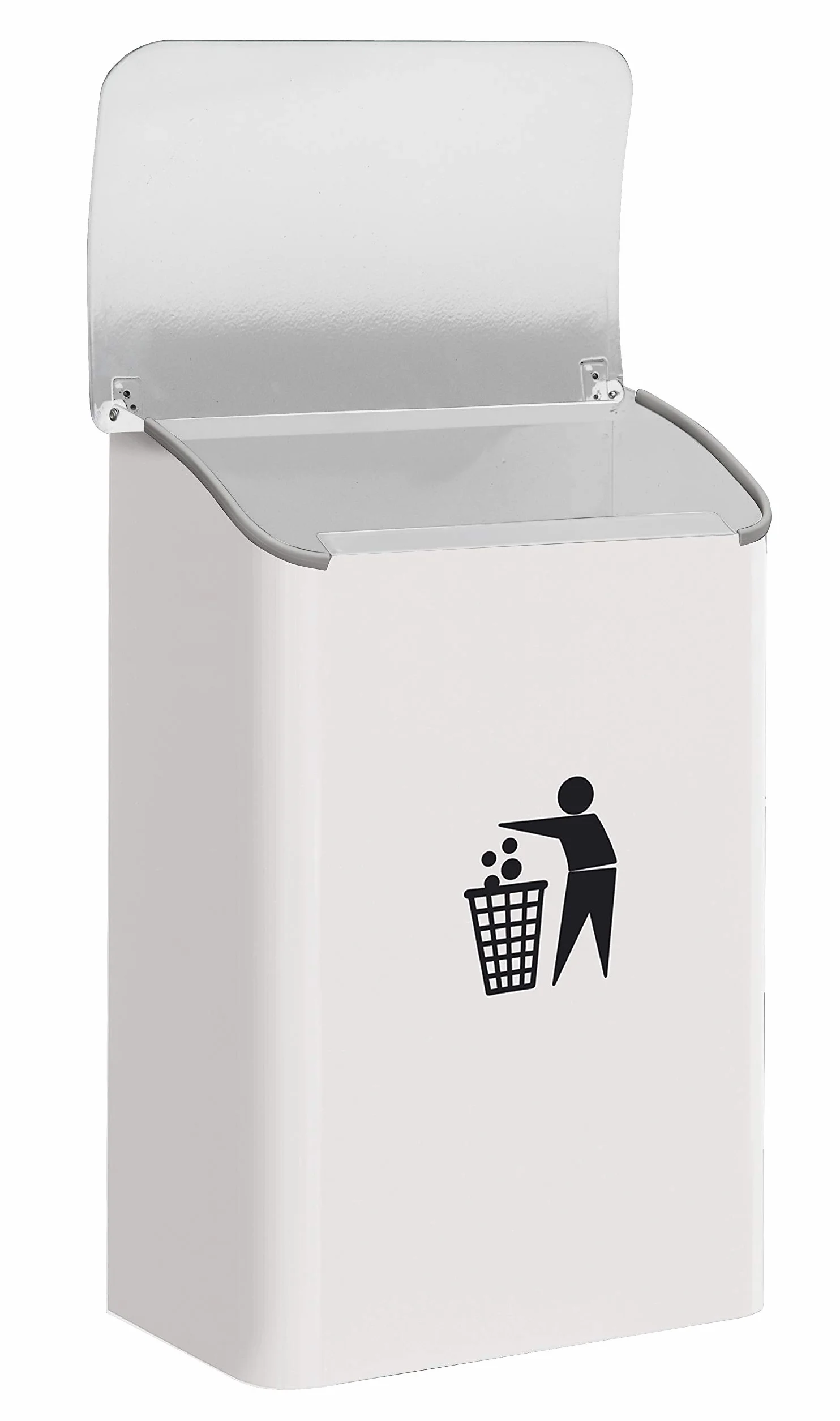 ARREGUI E6101 Poubelle Murale de recyclage en acier 18L Blanc