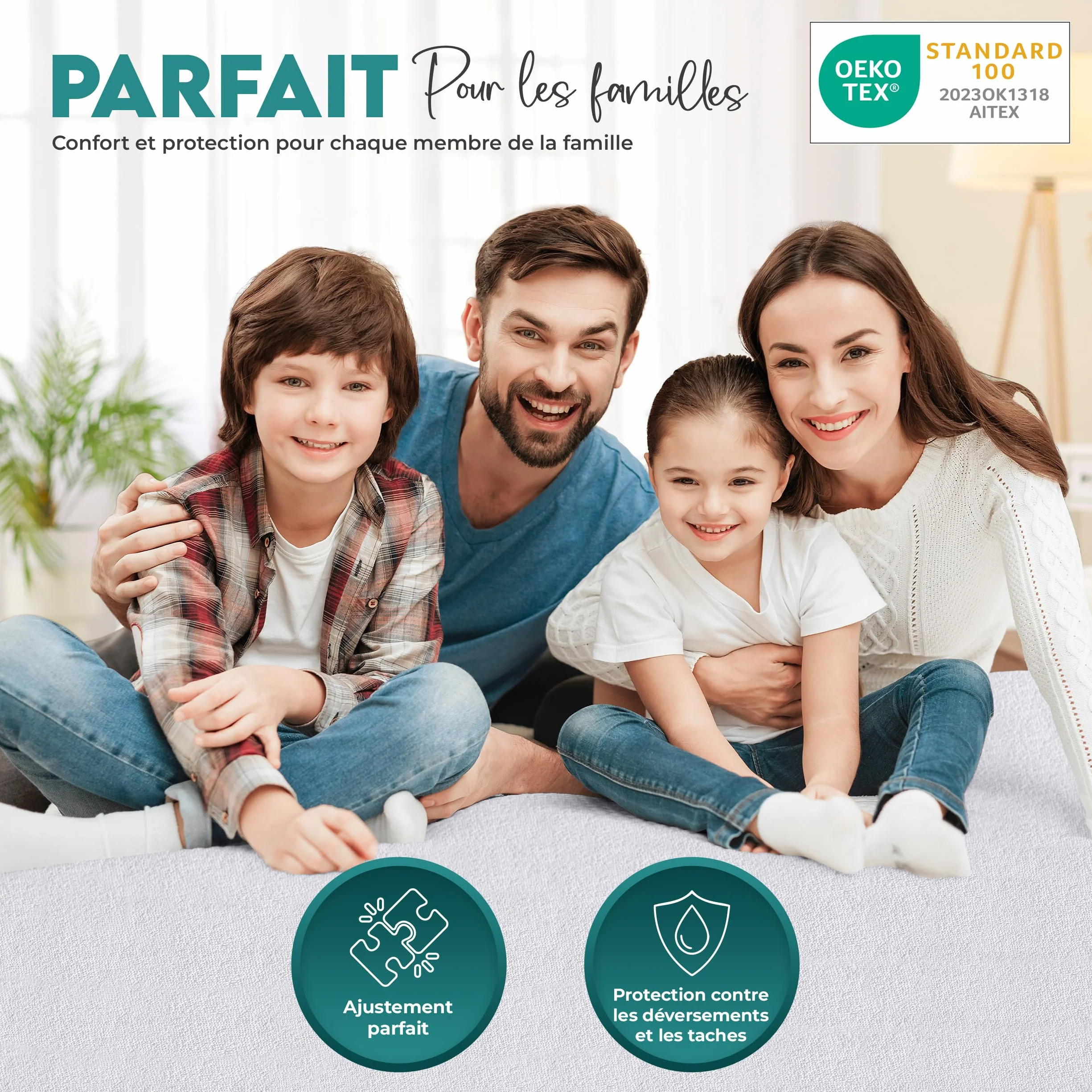 Utopia Bedding Protège Matelas 160 x 200 x 30 cm Imperméable Certifié Oeko TEX Alèse Drap Housse Blanc