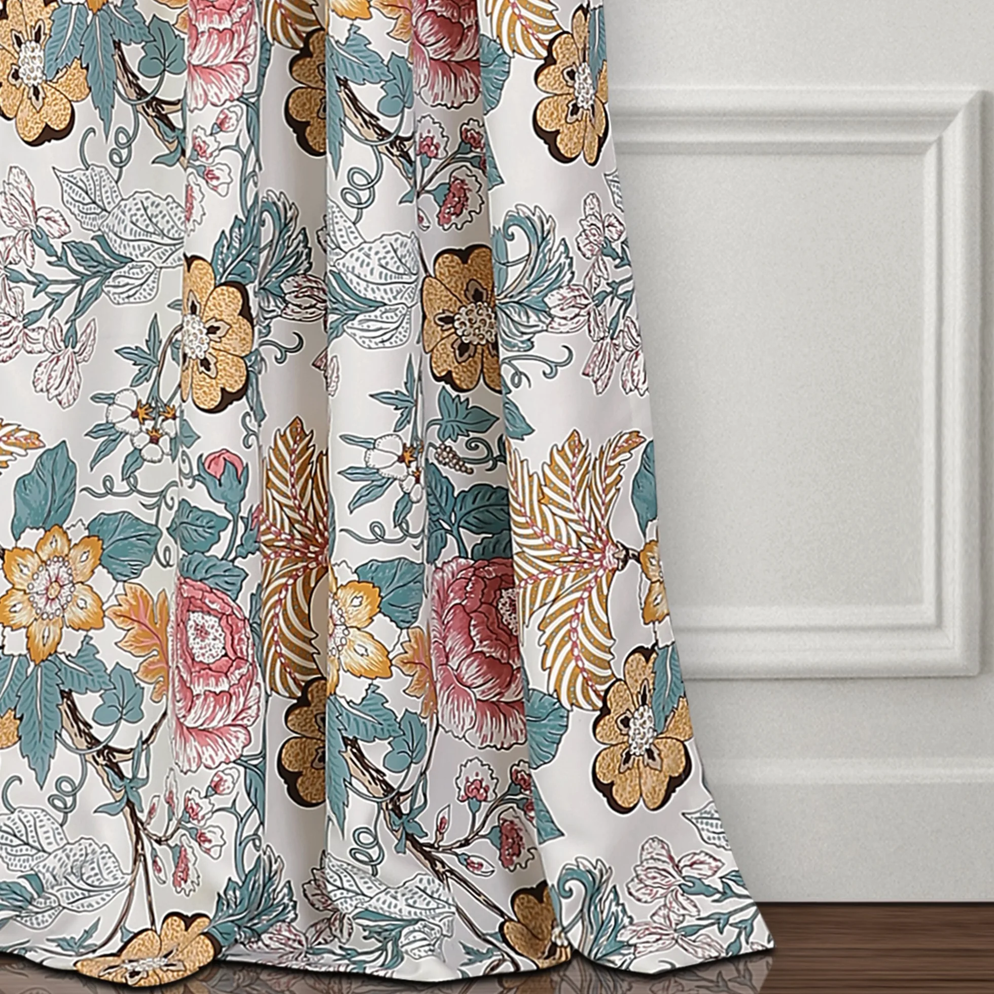 Lush Decor Sydney Rideaux occultants fenêtre 241,3 x 132,1 cm Bleu Jaune Paire
