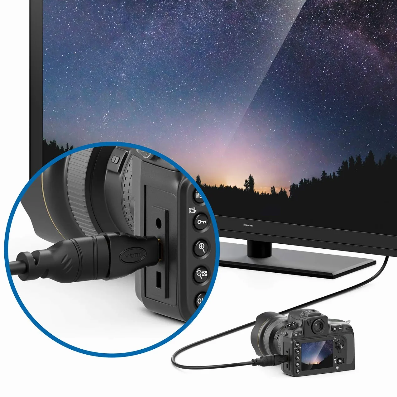 deleyCON Adapter HDMI do Mini HDMI - Gniazdo HDMI do Wtyczki Mini HDMI 1920x1200 1080p - Czarny