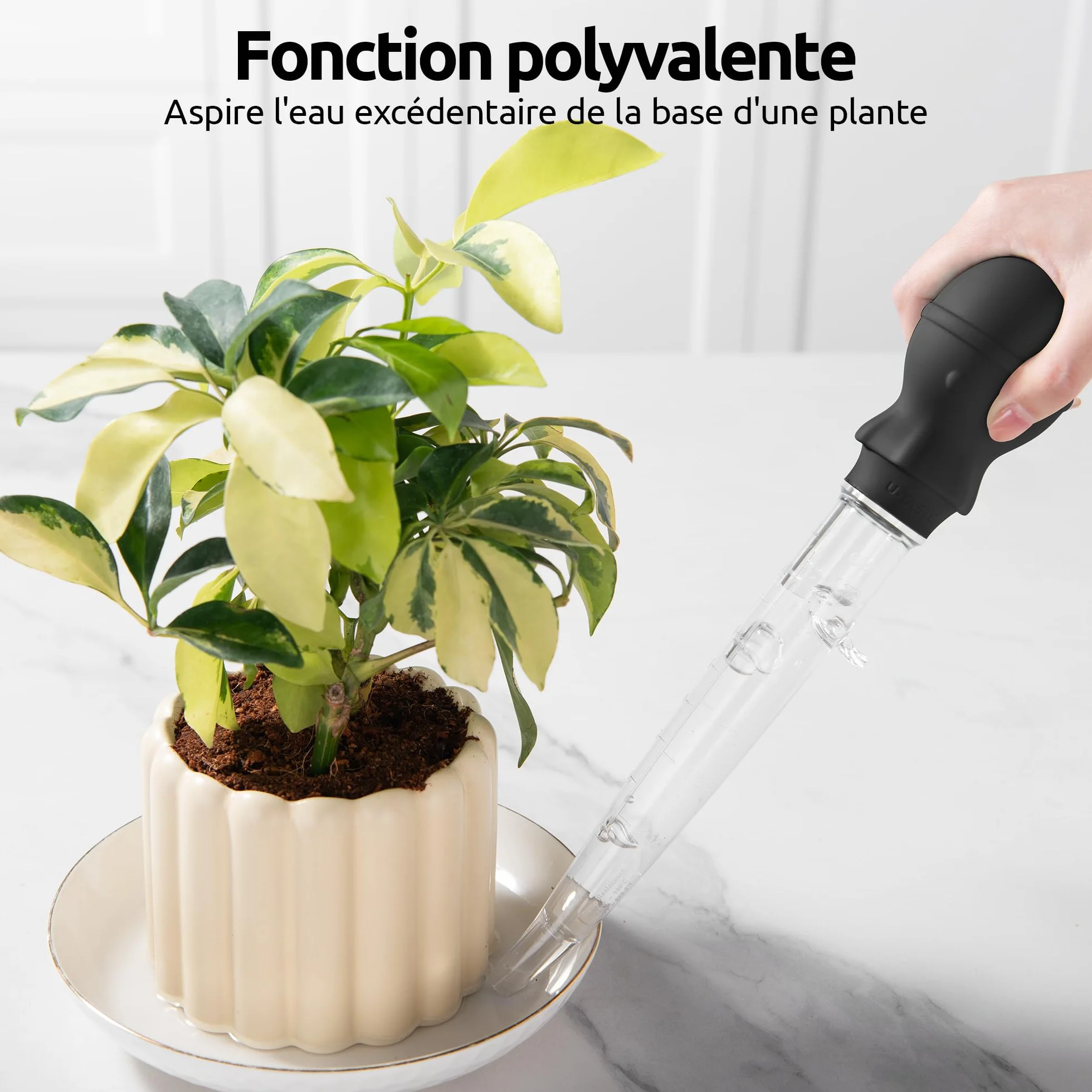 U-Taste Poire à dinde coudée 42,5 g Tritan silicone alimentaire noir