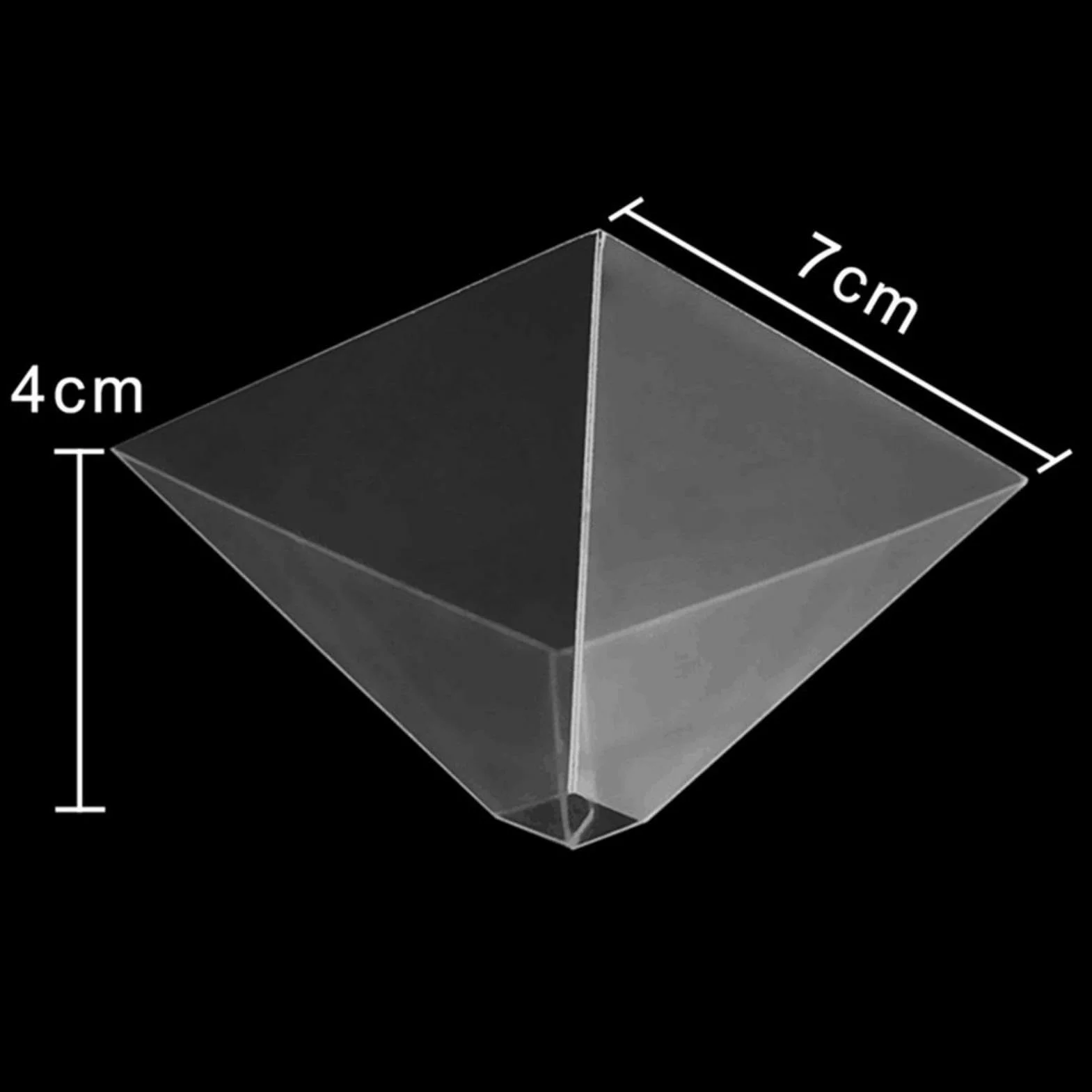 Hologram telefon komórkowy hologram, projektor, hologram, piramida, hologram, piramida, wy?wietlacz, hologram, magiczna projekcja, 7 x 7 x 4 cm