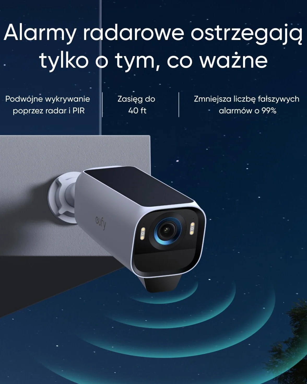 eufyCam S3 Pro zestaw 2 kamer, kamera zewnętrzna zasilana energią słoneczną, wizja nocna MaxColor, kamera bezpieczeństwa 4K z panelem słonecznym, Forever Power 2.0 (odnowiona)