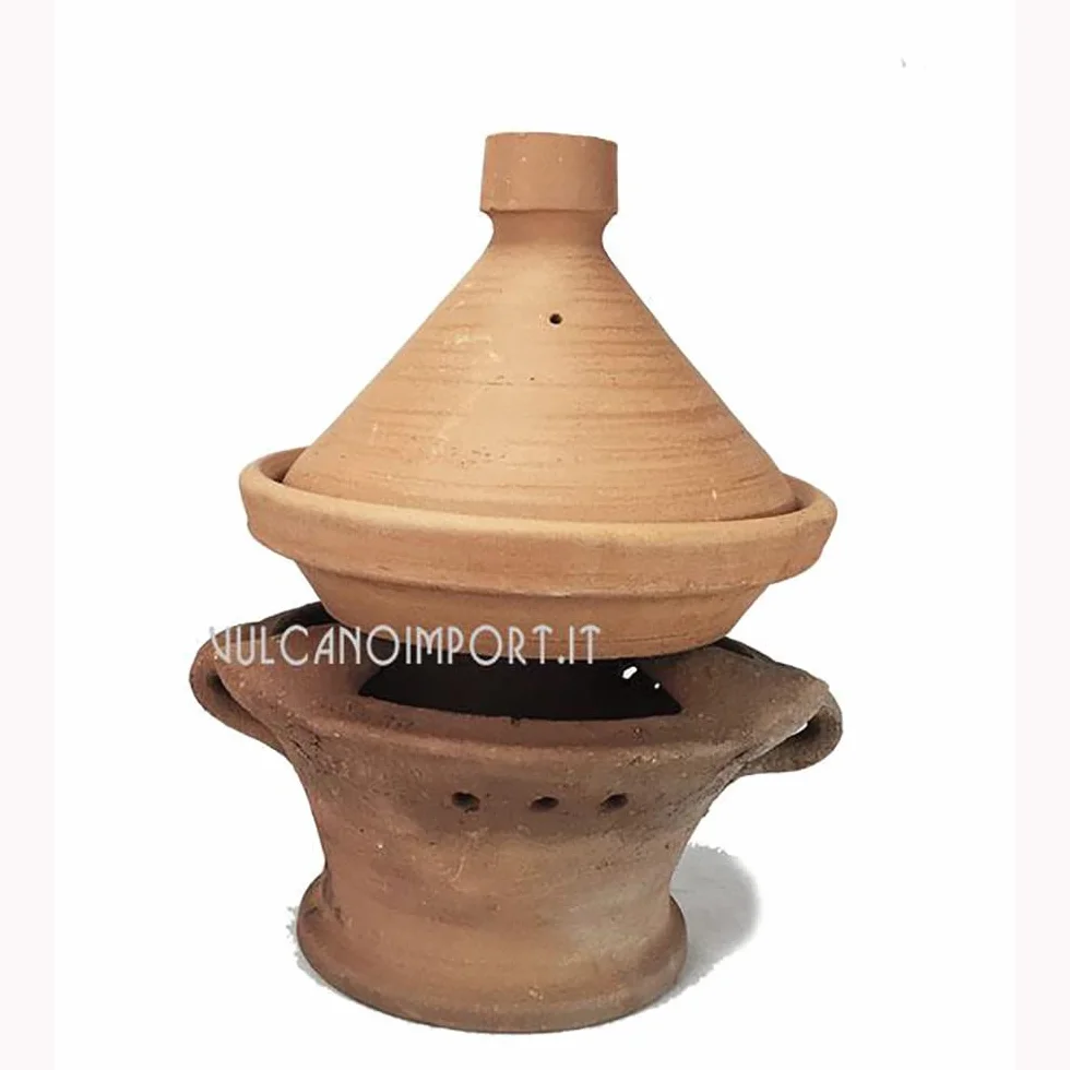 Tajine Marocain Poêle en terre cuite Rectangulaire Rouge cm 37 x 28 h