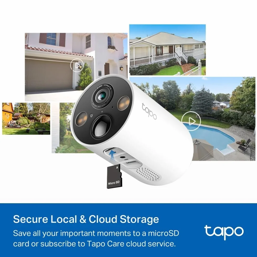 TP-Link Tapo C425 KIT | Kamera zewnętrzna 2K QHD z baterią + stacja H200 | Pełnokolorowy obraz nocny | AI detekcja | Dwukierunkowe audio | Kompatybilna z Alexa i Google Home
