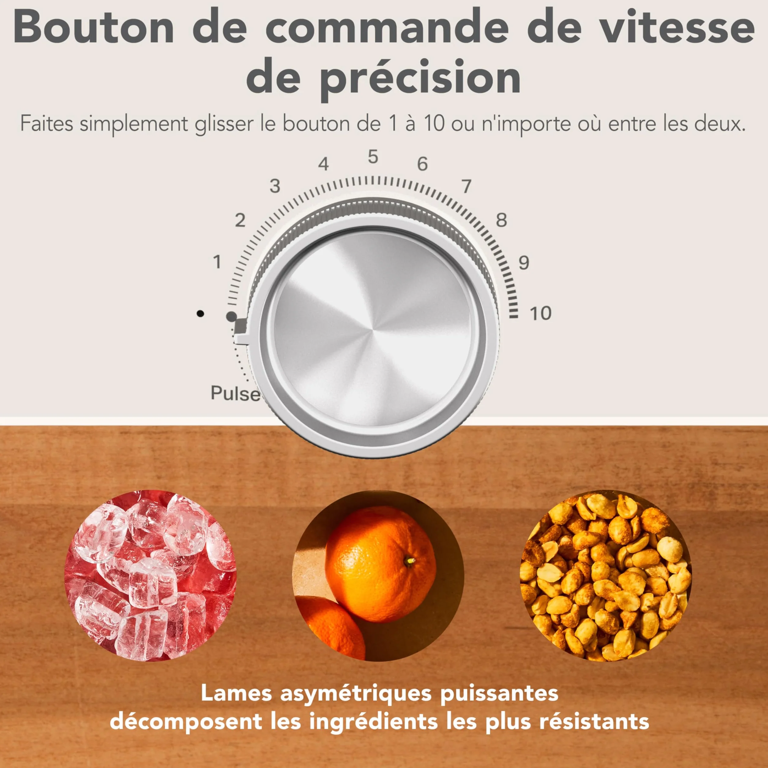 KitchenAid Blender Pure Power, Pichet 2L Sans BPA, 10 Vitesses, Programmes Glace & Smoothie, Lames Inox Asymétriques, Base Métal, Noir Mat