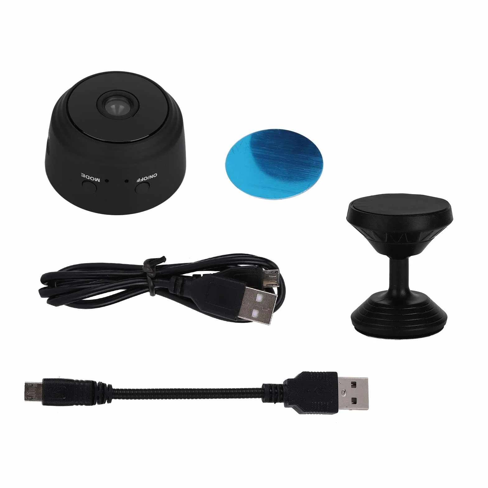Mini Kamera Wi-Fi, Pilot Aplikacji A9 IR Night 1080P Bezprzewodowa Kamera Wideo HD Niania z Kątem Widzenia 150 Stopni dla Systemu Bezpieczeństwa w Domu(czarny)