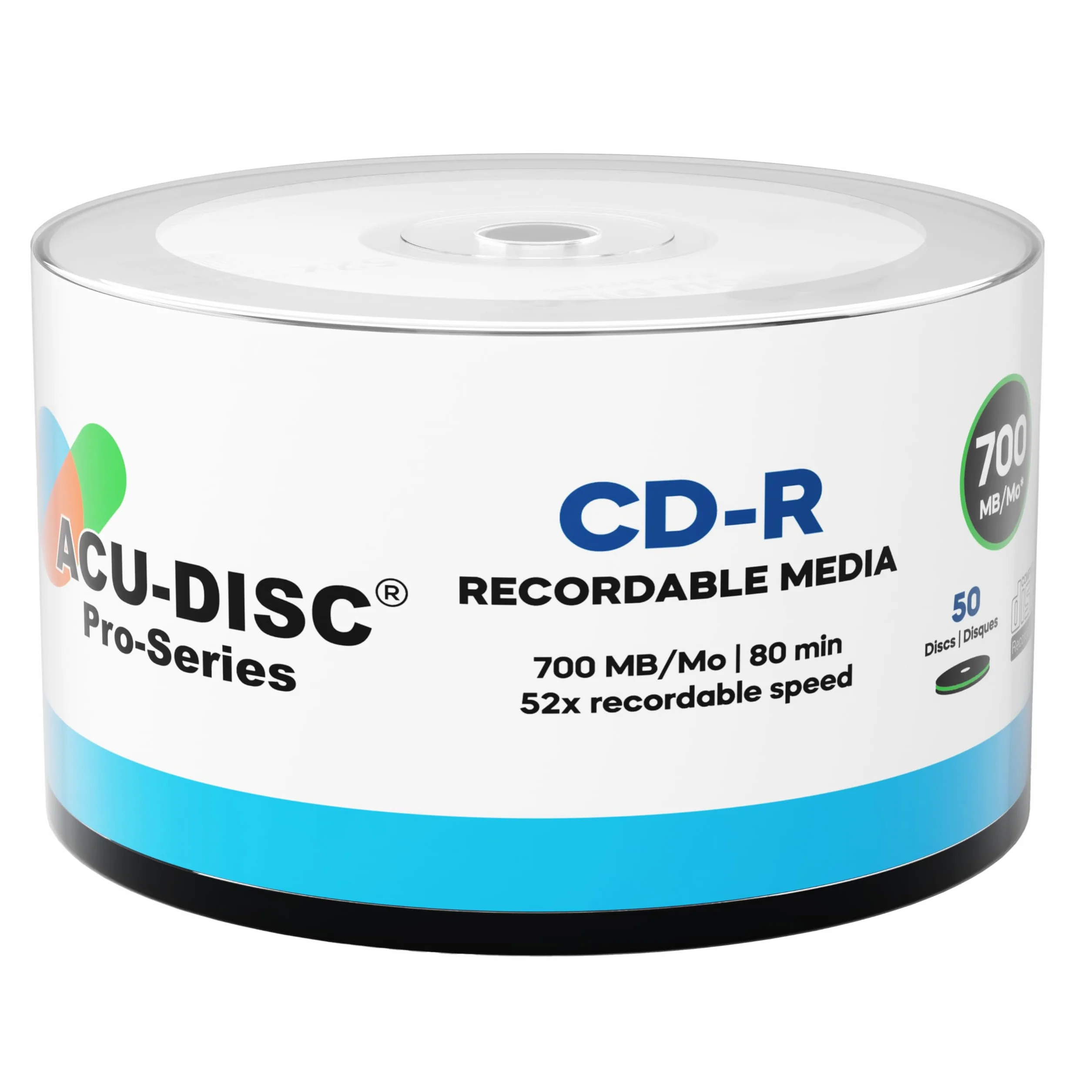 Pro-Series CD-R80 Lot de 50 disques vierges 700 Mo 52x 80 min Protection UV