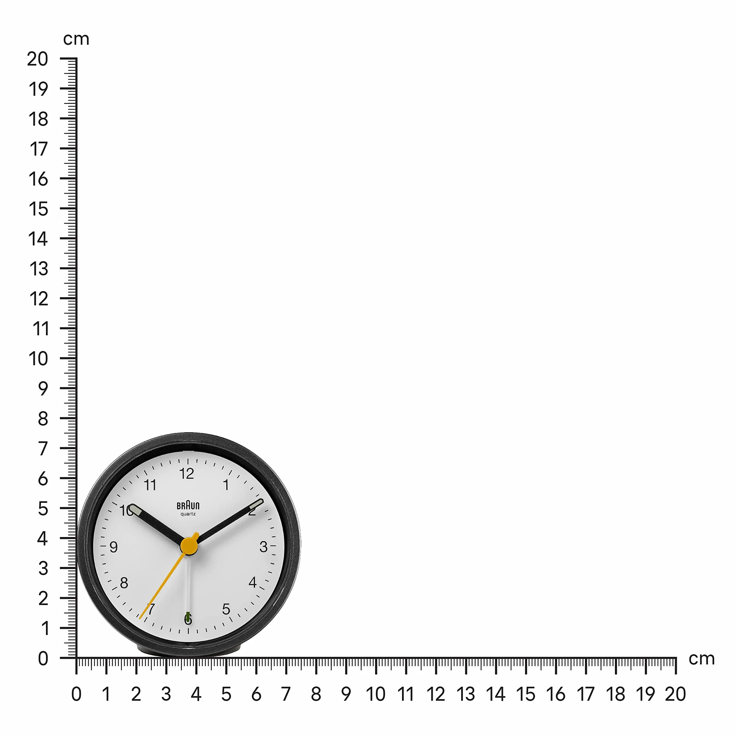 Braun BC12BW Réveil analogique Classique avec Snooze lumière Mouvement à Quartz Silencieux