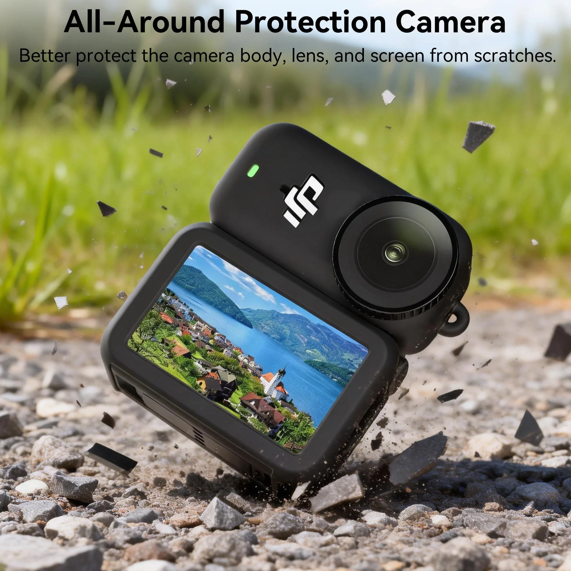 Osmo Nano Silikonowy Pokrowiec Ochronny Obiektyw Aparatu Odporny Zarysowania Trwały do DJI Osmo Nano Akcesoriów Aparatu Paskiem Nadgarstek