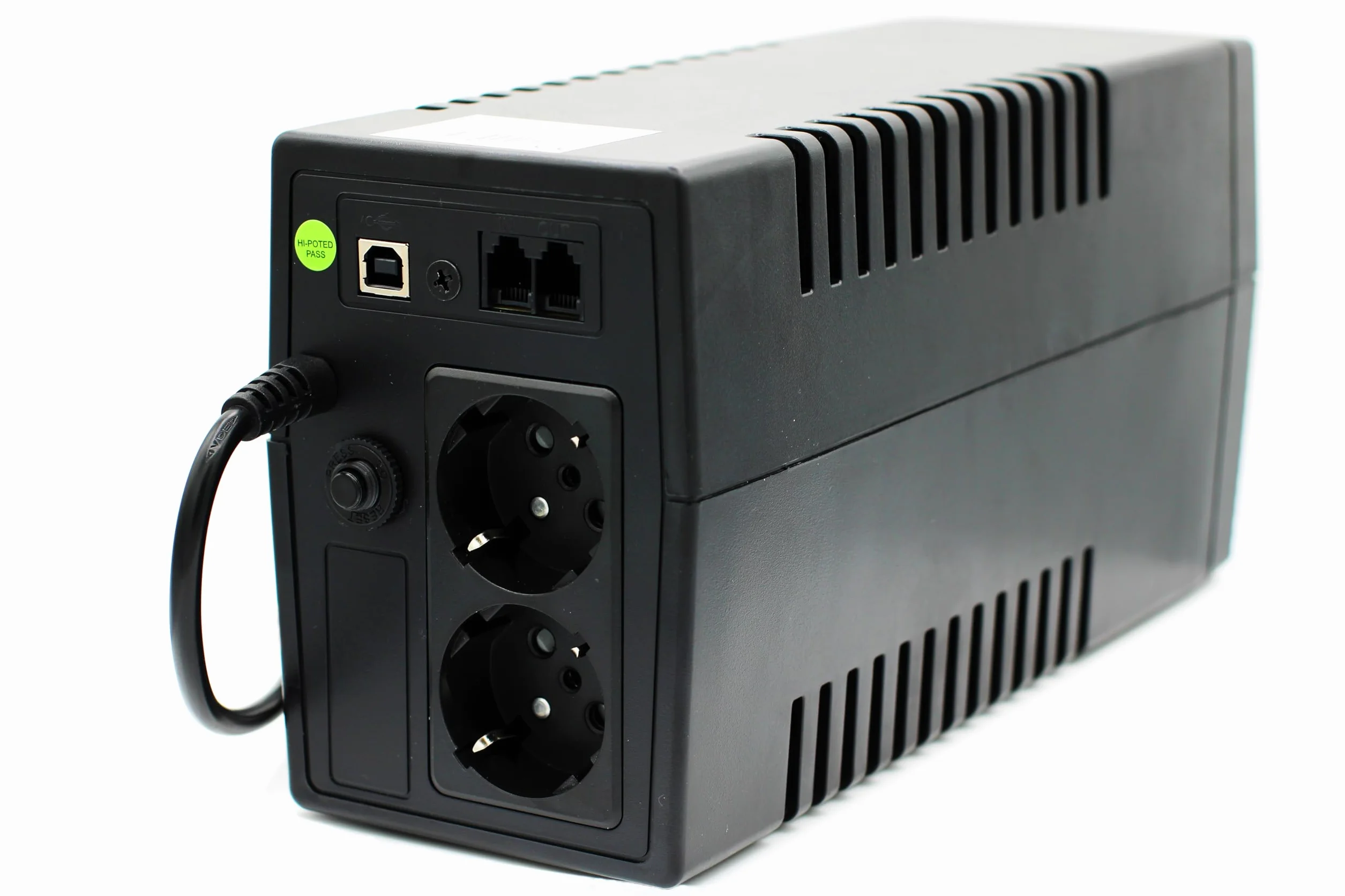 Master Power, Zasilacz bezprzerwowy UPS, UPS 650 VA, stałe napięcie wyjściowe 360 W, 2 gniazda Schuko