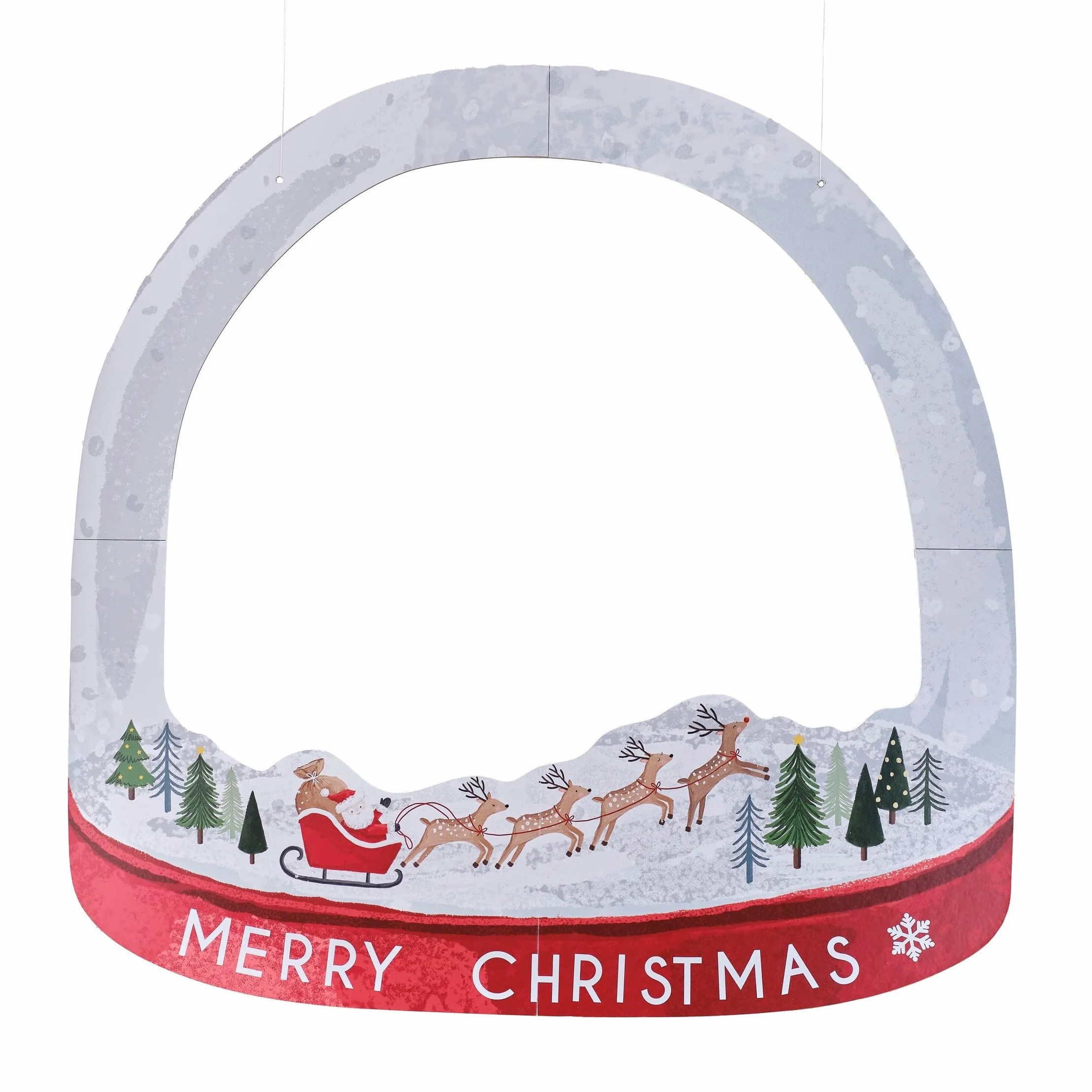 Ginger Ray Cadre photo de Noël pour selfie Motif Snowgobe Multicolore