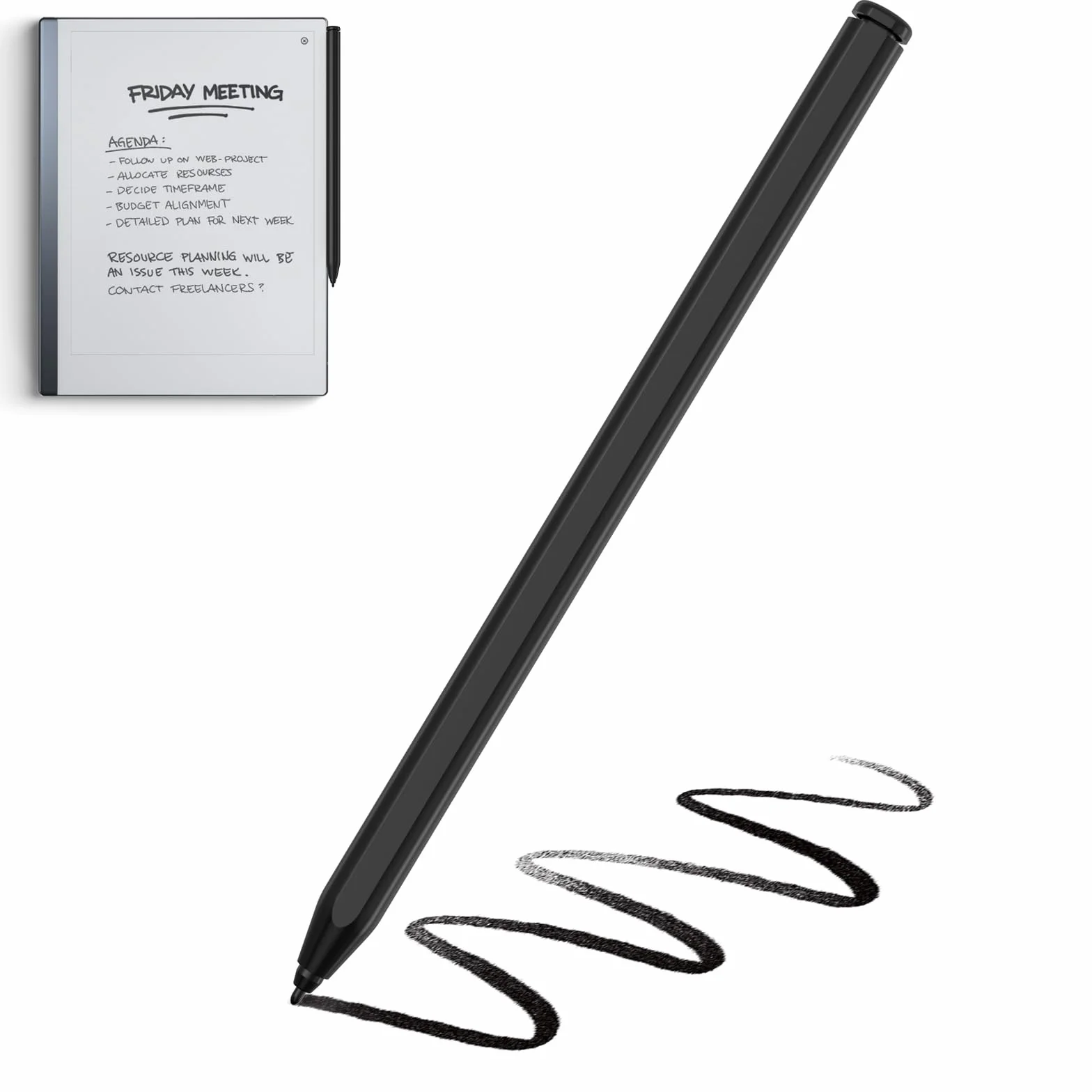 Rysik do Remarkable 2 Pen, Stylus EMR z Gumką, Poziom Nacisku 4096, Odrzucenie Dłoni i Wrażliwy na Pochylenie, Pióro CyfroweKompatybilne z Remarkable 2/1/Kindle Scribe