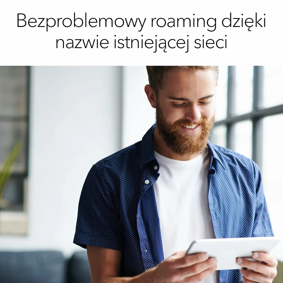 NETGEAR Wzmacniacz sygnału WiFi 6 (EAX15) – rozszerza zasięg do 100 m², do 20 urządzeń, AX1800 Dual-Band (do 1,8 Gb/s), WPA3, Smart Roaming, jedna nazwa sieci