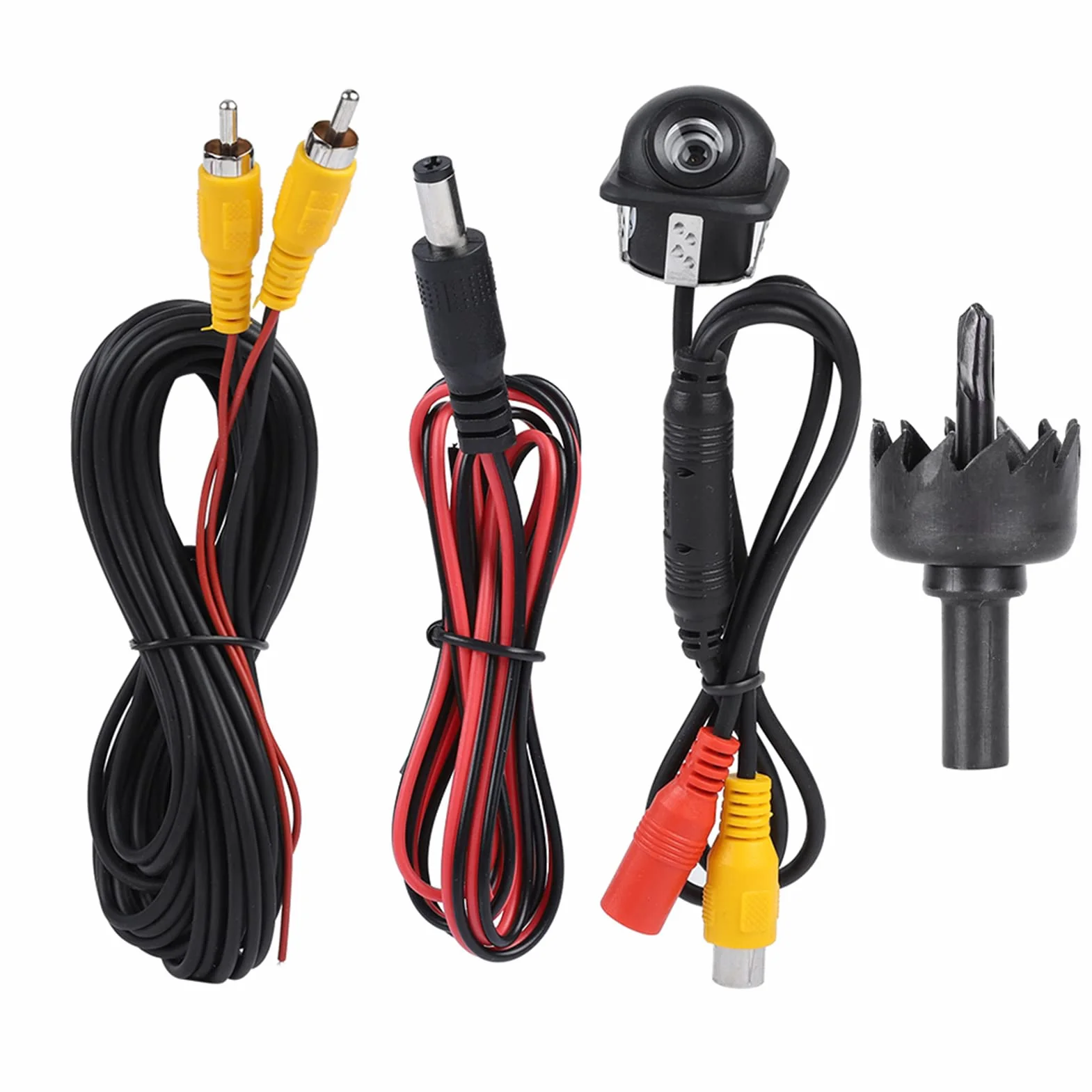 BuyWeek Kamera cofania do samochodu, kamera zapasowa, 12 V, 170°, HD, wodoszczelna kamera noktowizyjna do kamperów i ciężarówek