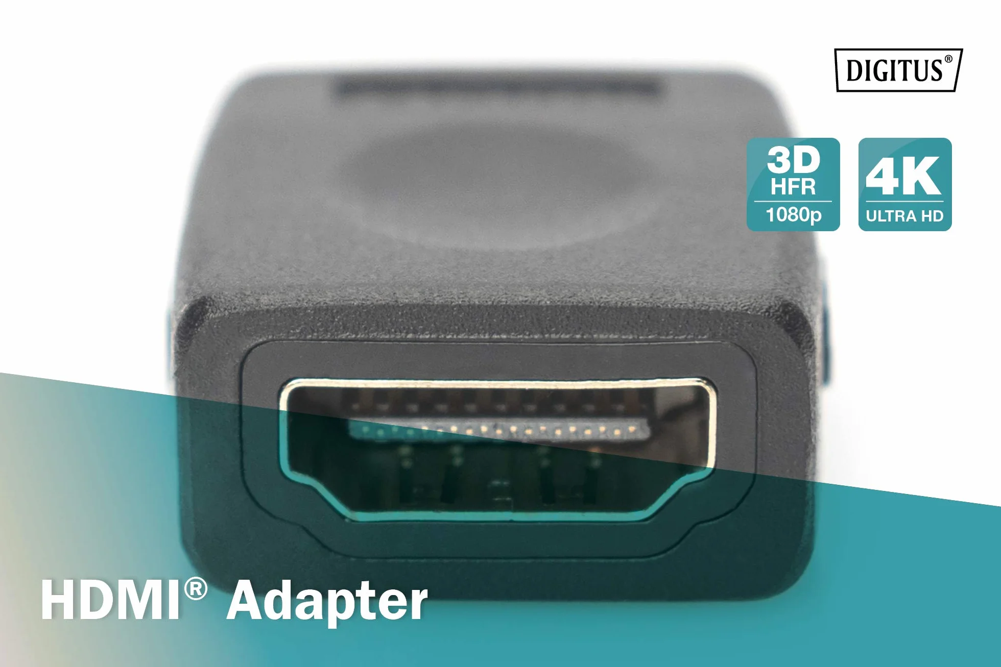 Digitus AK-330500-000-S typ A żeński – adapter HDMI typu A – czarny