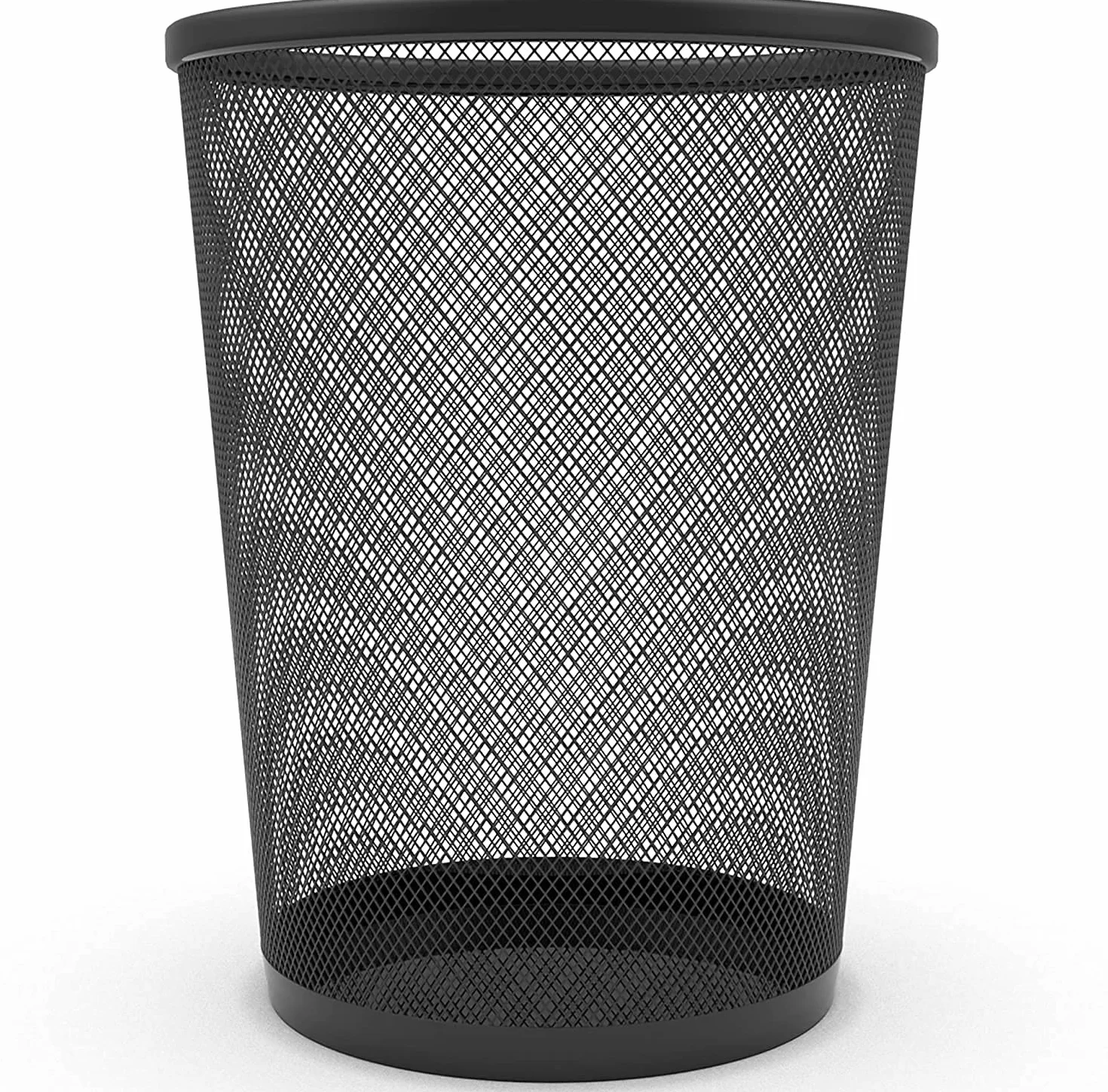Zuvo Corbeille à papier en maille métallique noire 4 gallons (16L) pour maison bureau