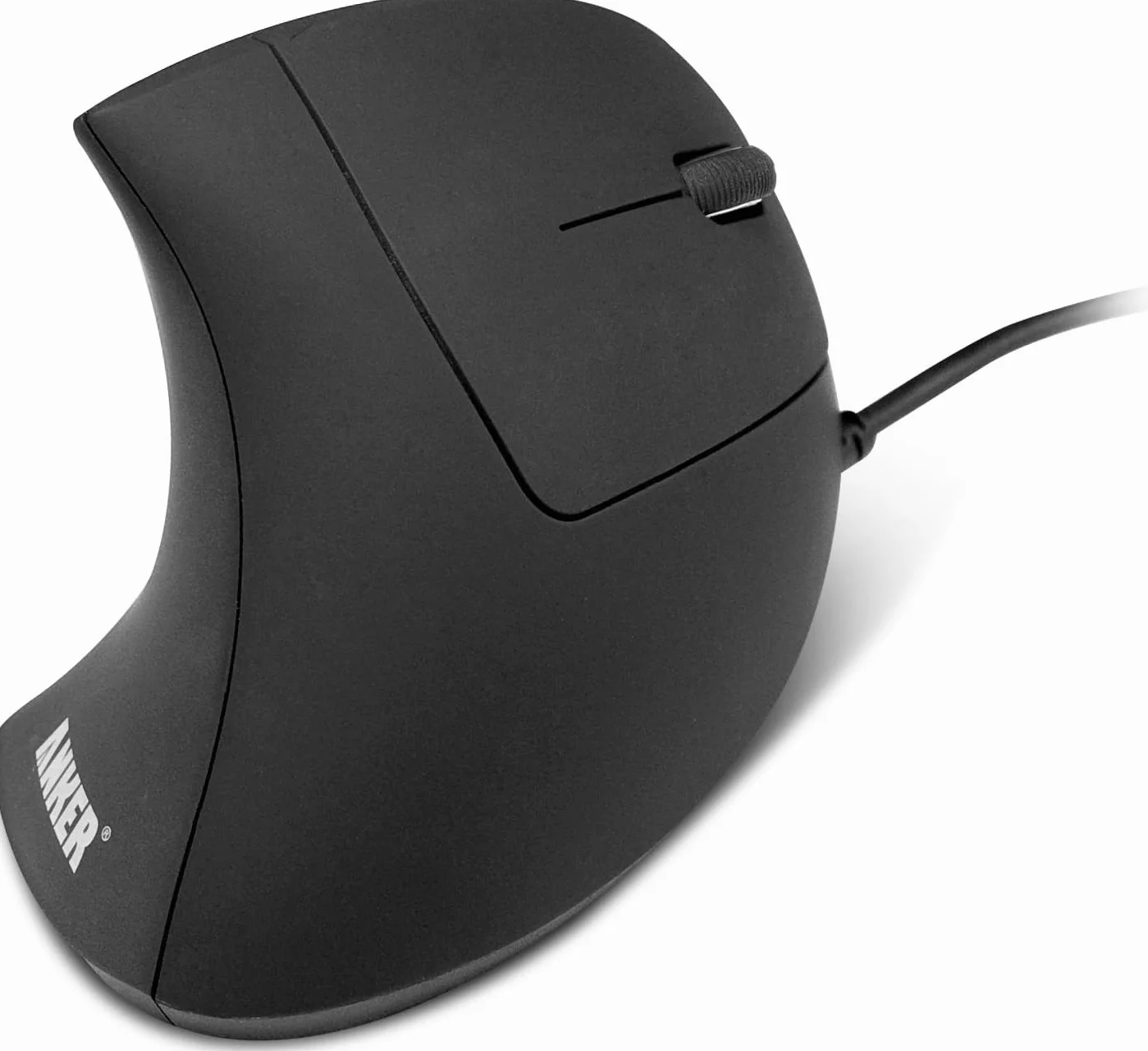 Anker Pionowa mysz pionowa, ergonomiczna mysz optyczna, kabel USB, kompatybilna z praworęcznymi, komfort i eliminacja tułowia dłoni i stawu, 1000/1600 DPI, 5 przycisków