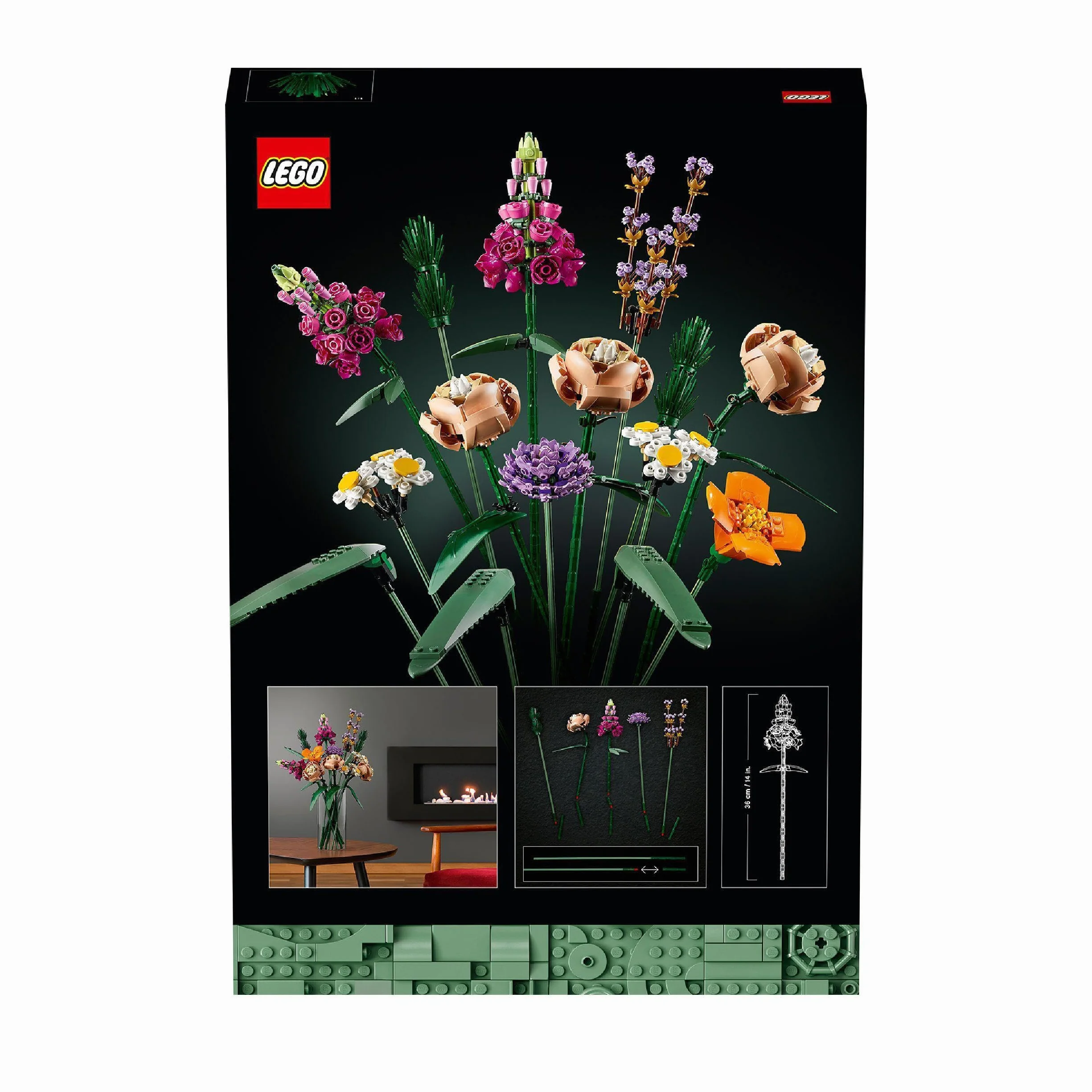 Lego Botanicals Bouquet de Fleurs 10280 Set de Construction, Décoration Intérieure, Cadeau pour Amateur de Plantes
