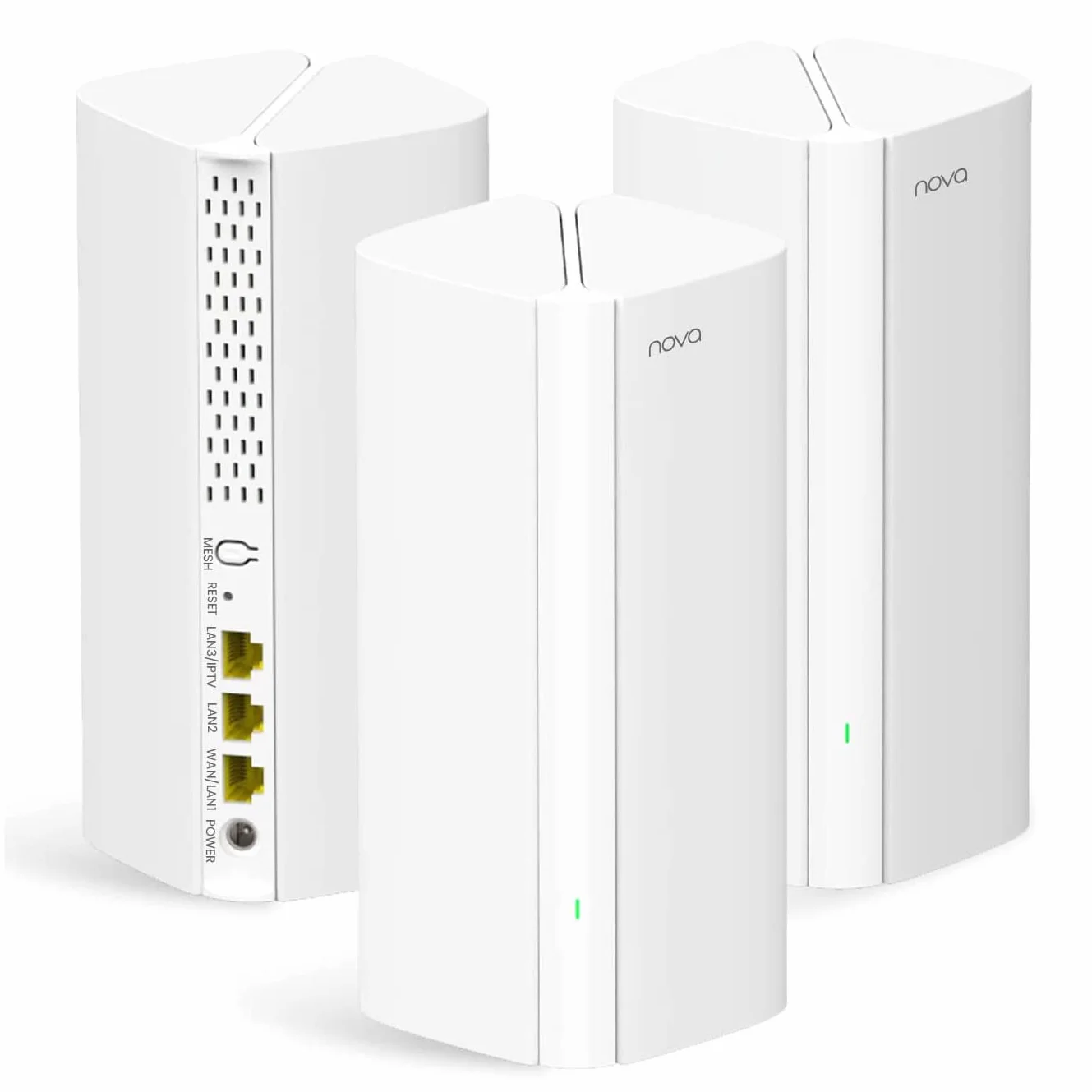 Tenda Nova MX12-3 AX3000 Mesh Wi-Fi 6 System, szeroki zasięg Wi-Fi do 650m², procesor Quad-Core 1,7 GHz, porty Gigabit LAN, obsługuje Alexa, 3-Pack