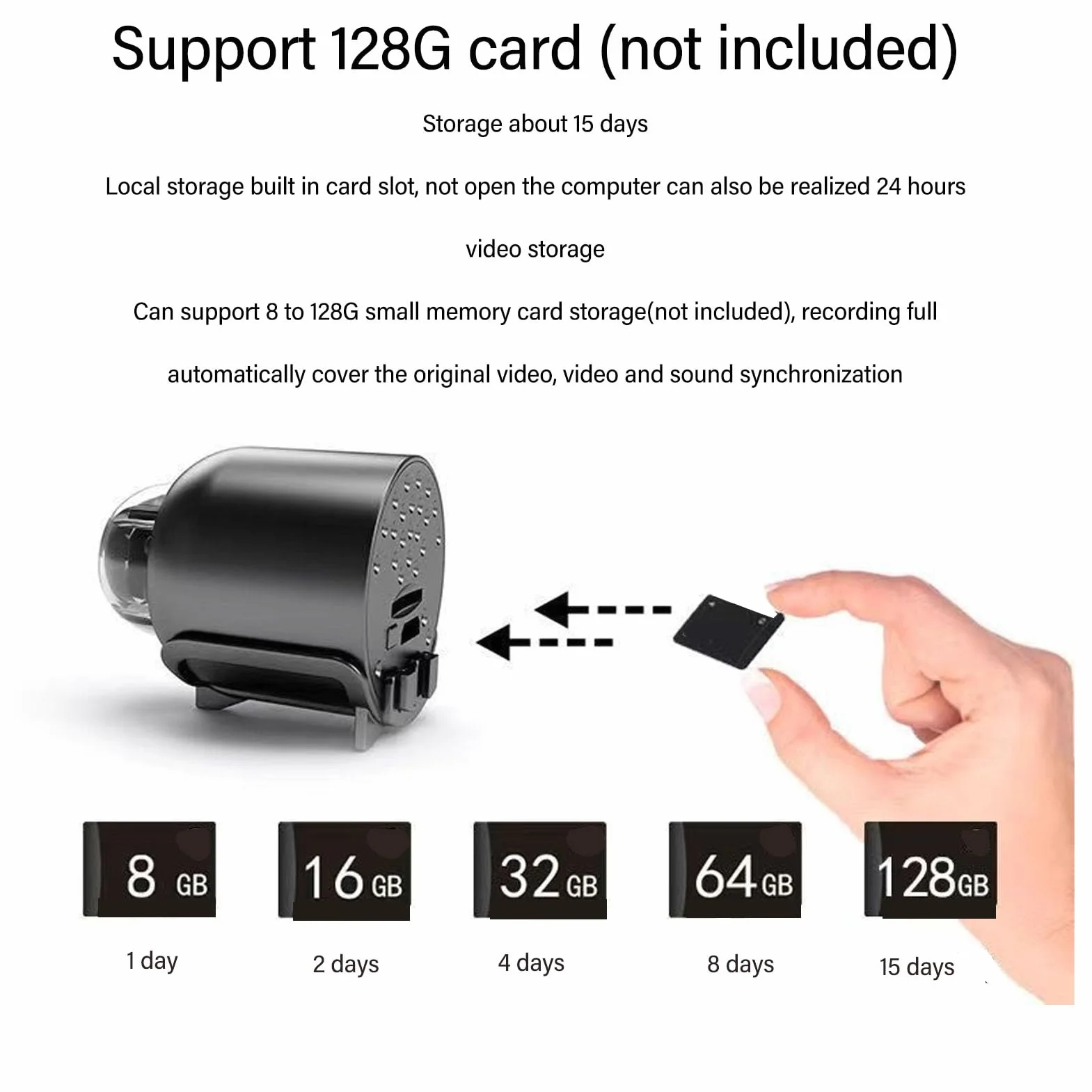 Mała kamera, kamera HD 1080P, HD noktowizor, bezprzewodowa kamera z zdalnego monitorowania, wykrywanie ruchu, alarm, do biura wewnątrz