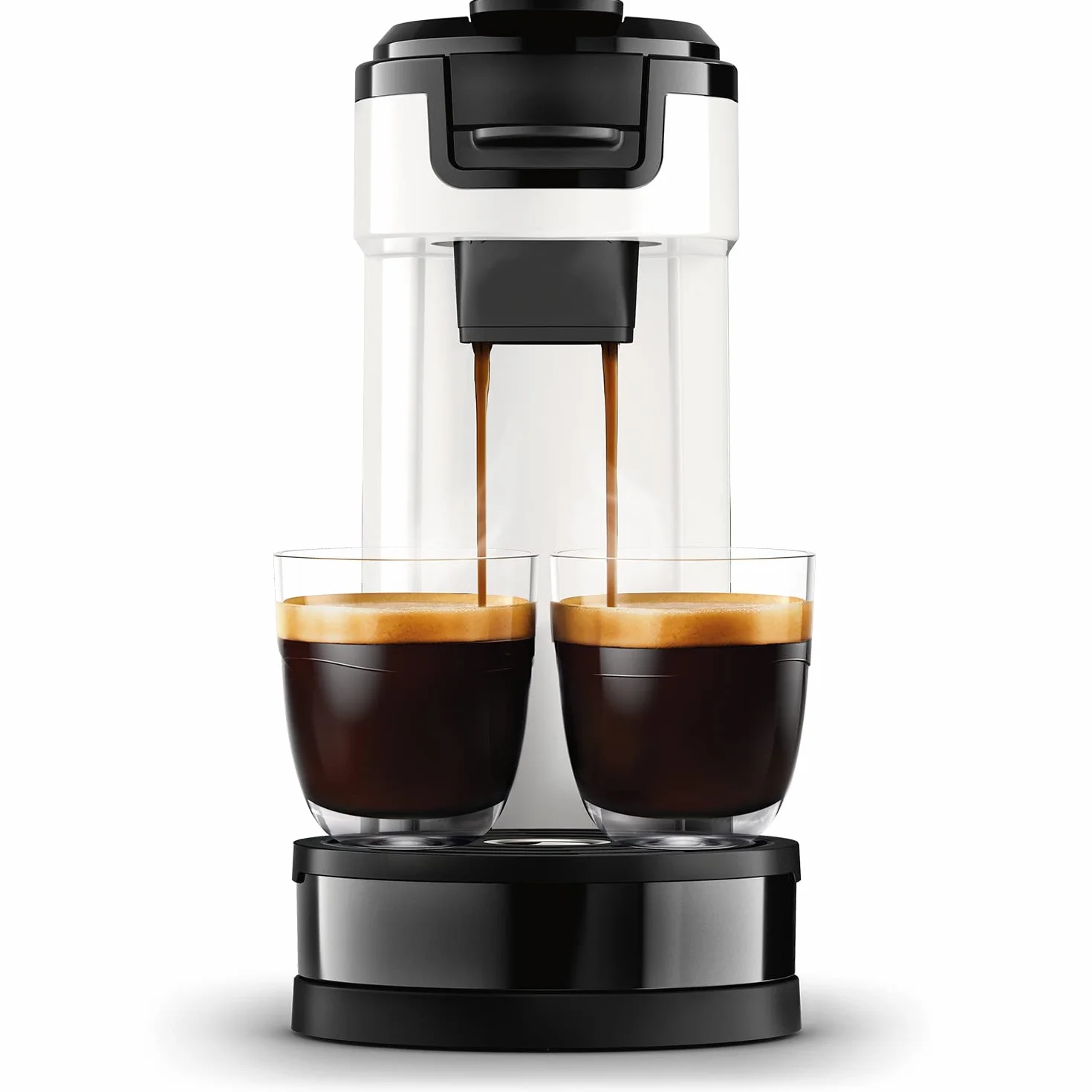 Philips Senseo Switch Machine à Café à Dosettes et Filtre - Technologie 2 en 1, Réservoir d'Eau de 1 L, 7 Tasses en une Seule Fois, Couleur Blanc Titane (HD6592/05)