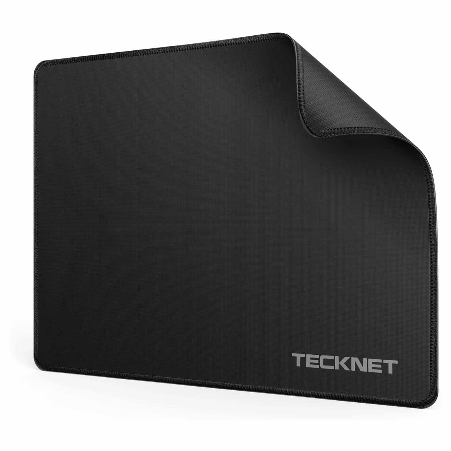 TECKNET Tapis de Souris Gamer 27x21 cm, Base Caoutchouc Imperméable Antidérapante, Noir