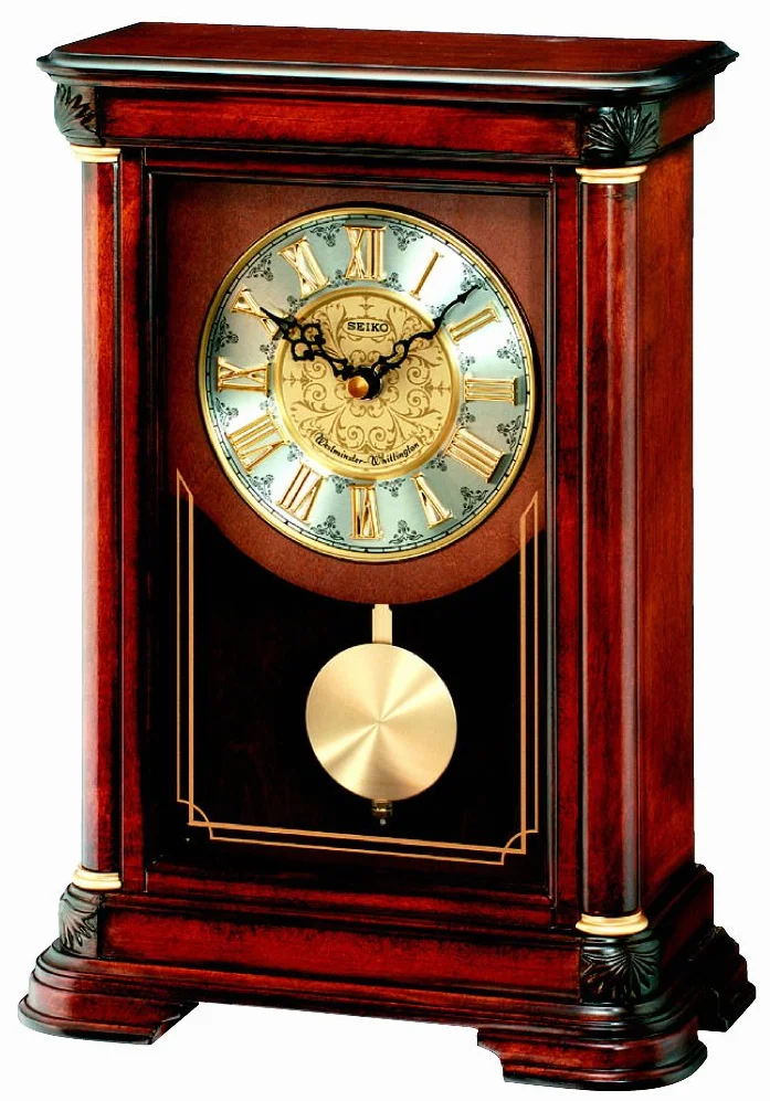 Seiko Horloge de cheminée en bois à quartz avec carillon Westminster ou Whittington et contrôle du volume