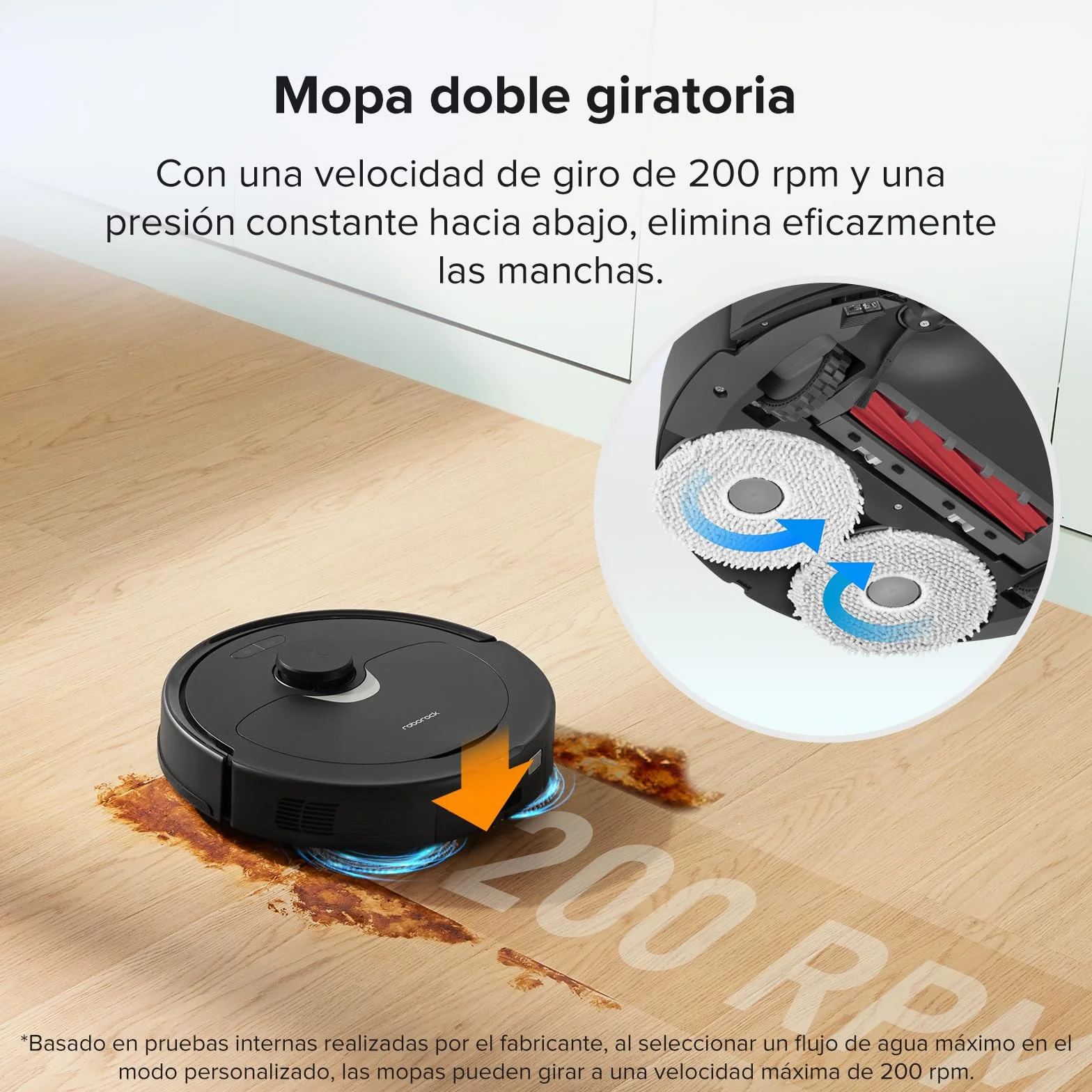 Roborock Qrevo Robot Aspirateur Laveur 5500 Pa Noir (Reconditionné)