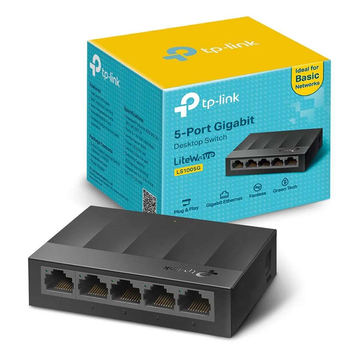 TP-Link LS1005G Switch Ethernet Gigabit 5 Ports 10/100/1000 Mbps