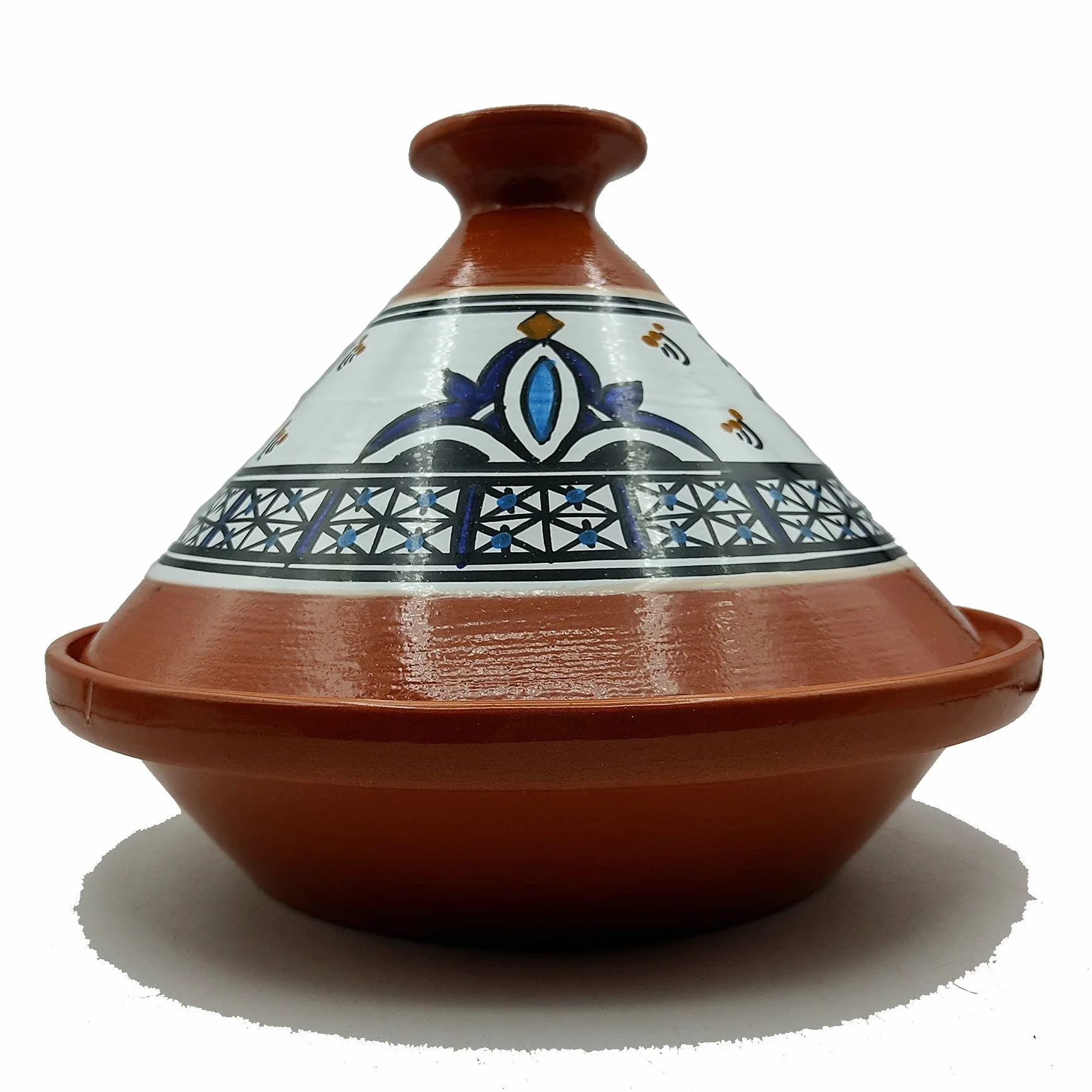 Generico Tajine en Terre Cuite Marocain Tunisien XL 32 cm Multicolore