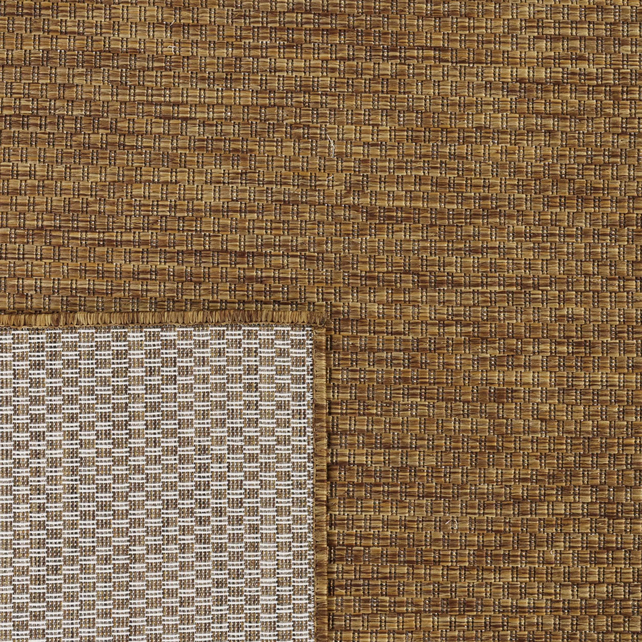 Paco Home Tapis Intérieur Et Extérieur Balcon Terrasse 160x220 cm Café