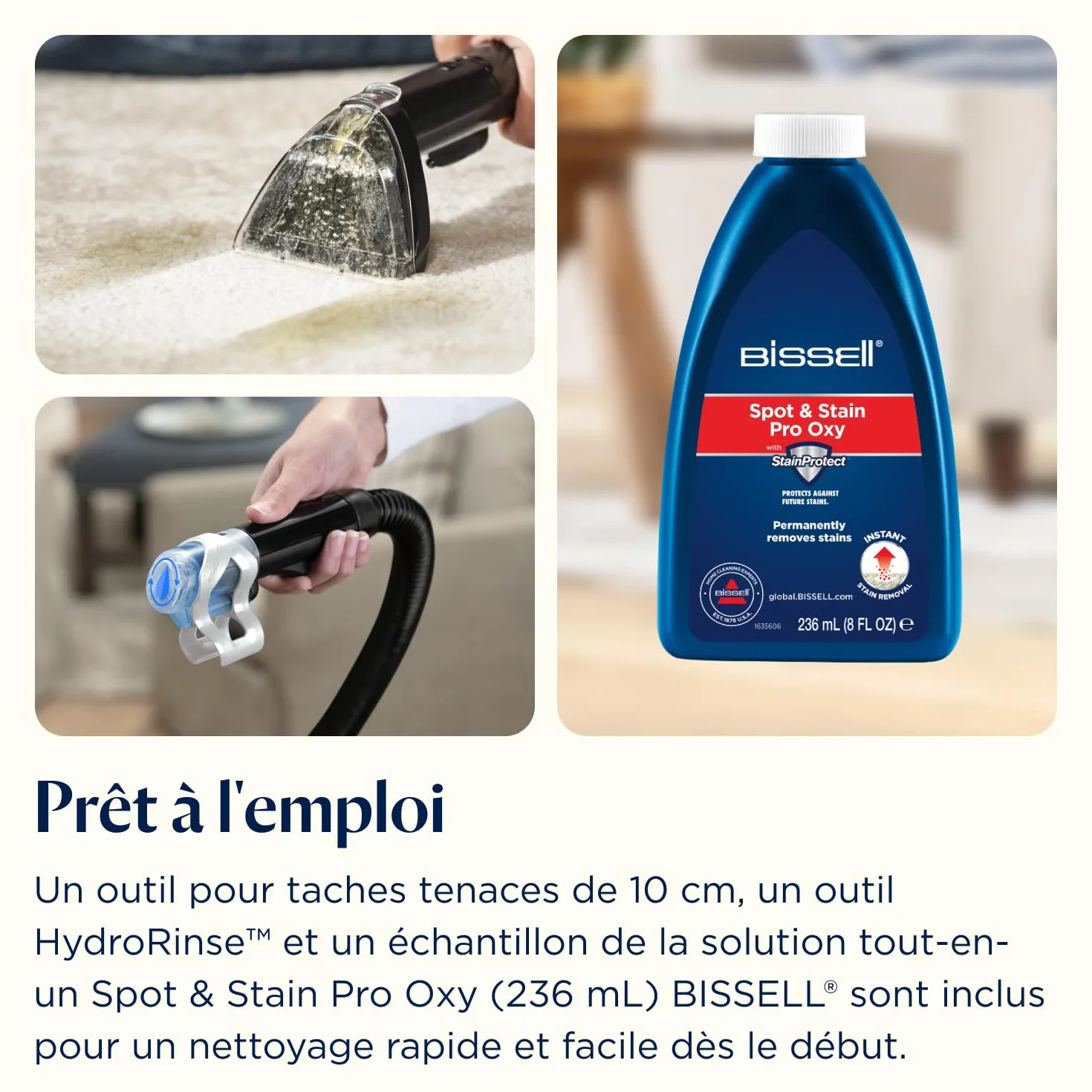 BISSELL SpotClean C5, Shampouineuse Canapé 400W, Nettoyeur Tapis Moquettes Tissus Voiture