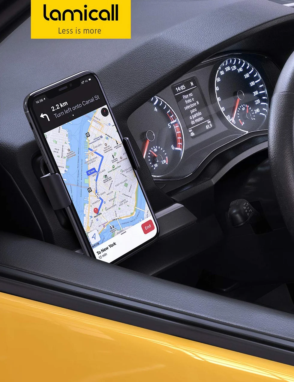 Lamicall Uchwyt samochodowy na telefon, uniwersalny uchwyt wentylacyjny - Uchwyt obrotowy 360 do iPhone 12 Pro Max, 11 Pro Xs XR X 8P 7 7P 6S, Samsung S10 S9, Huawei, więcej telefonów komórkowych